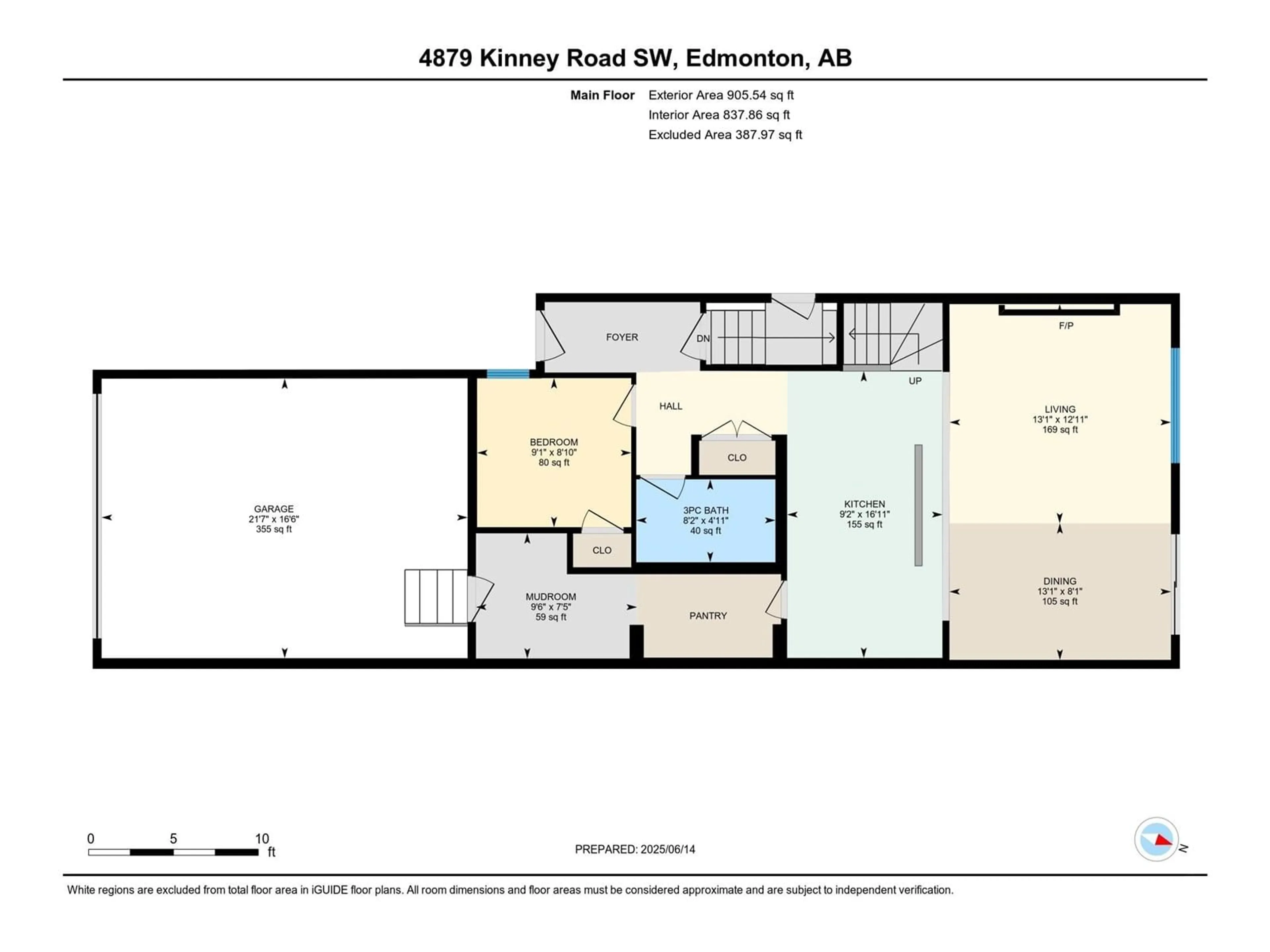 Floor plan for 4879 KINNEY RD, Edmonton Alberta T6W5G3