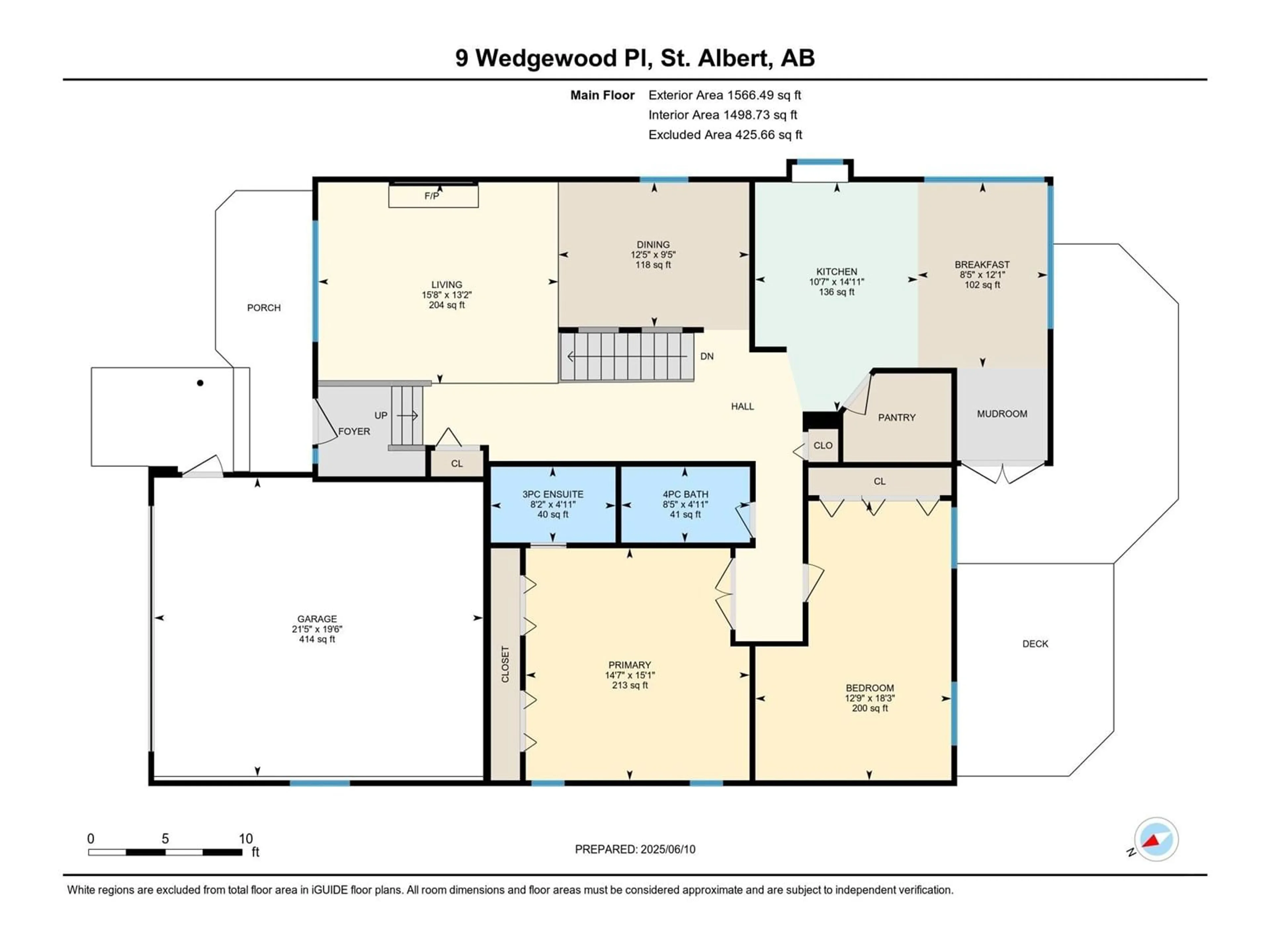 Floor plan for 9 WEDGEWOOD PL, St. Albert Alberta T8N3H7