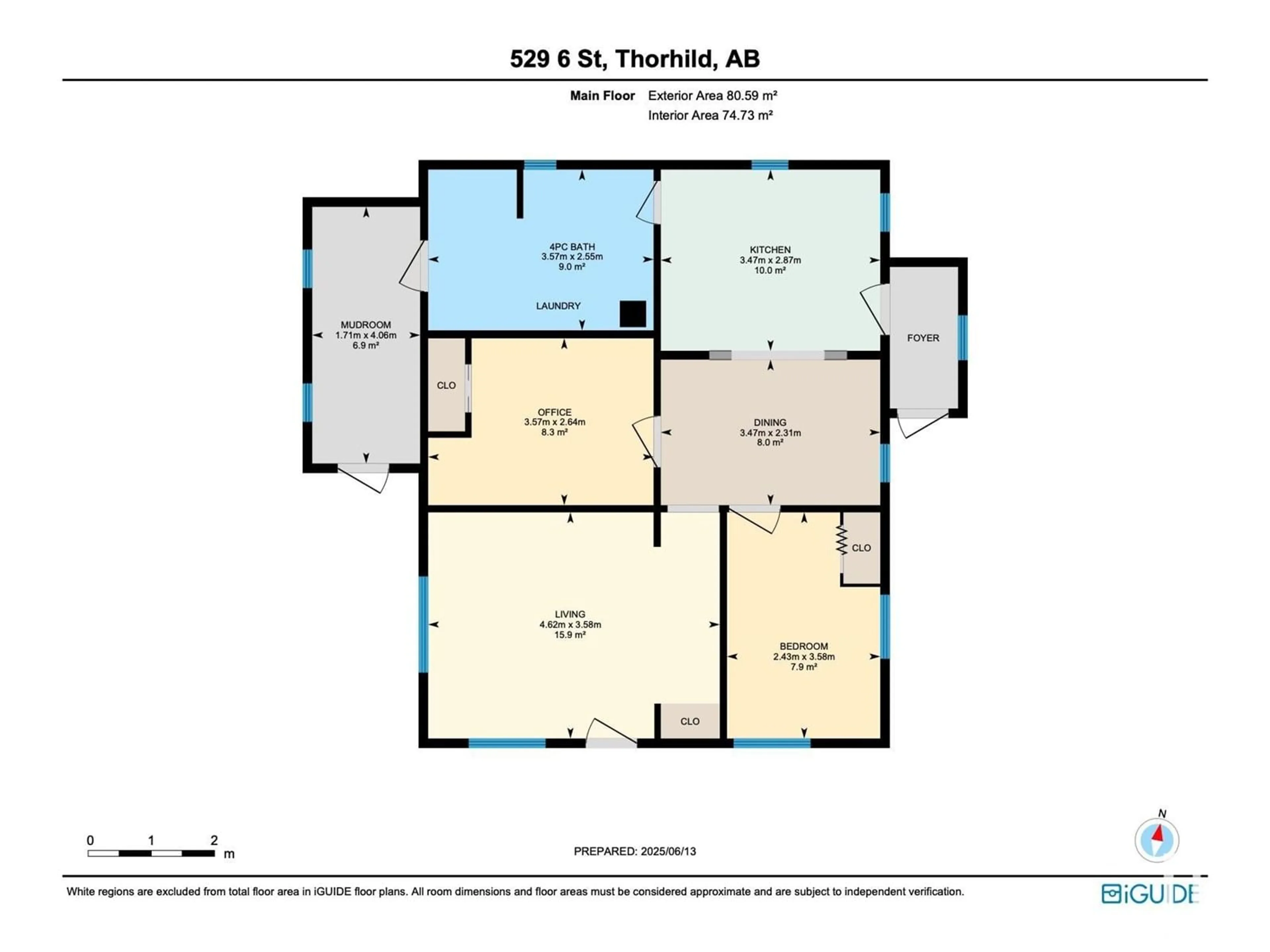 Floor plan for 529 6 ST, Thorhild Alberta T0E3J0