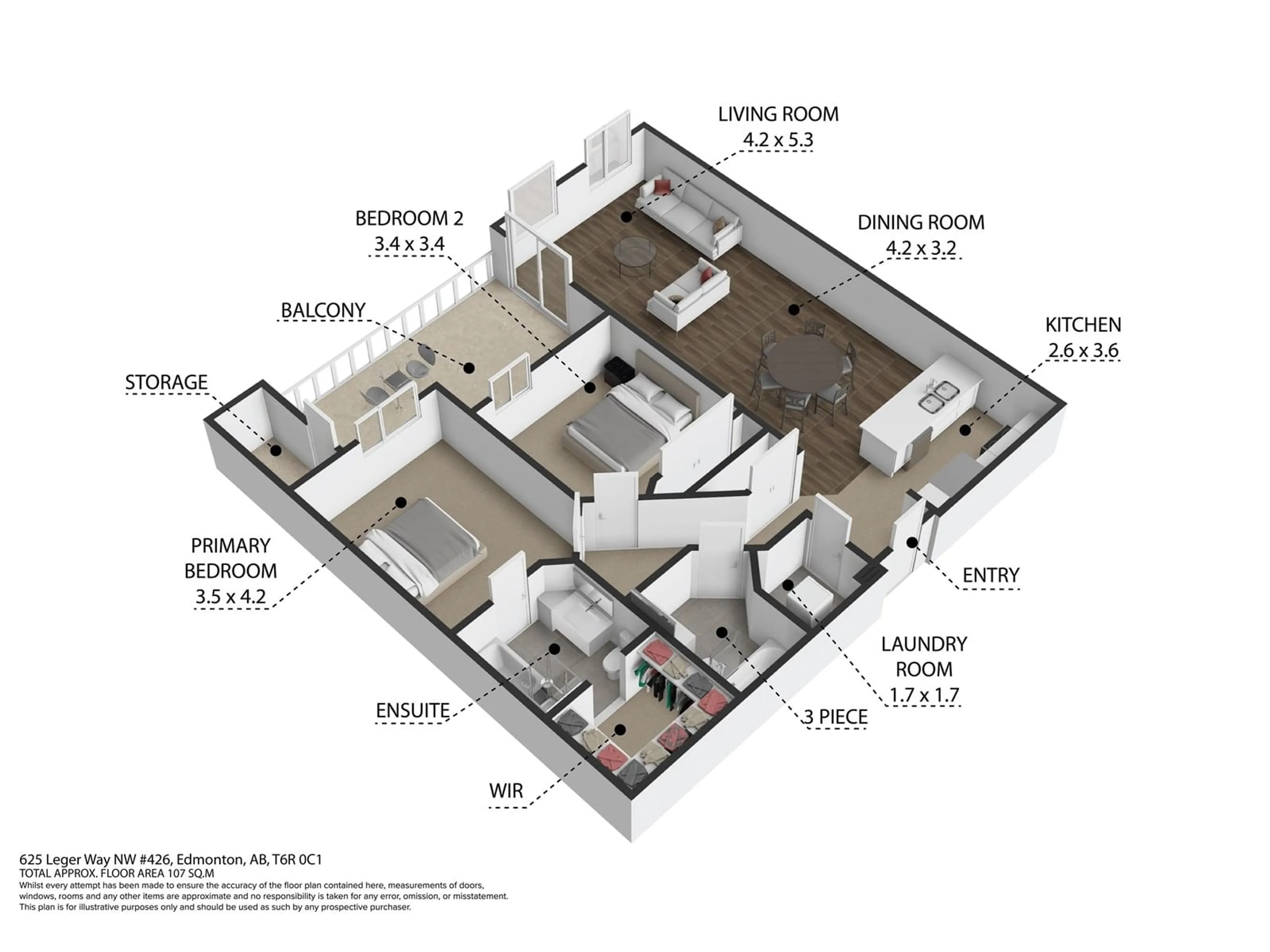 Floor plan for #413 - 625 LEGER WY, Edmonton Alberta T6R0W4