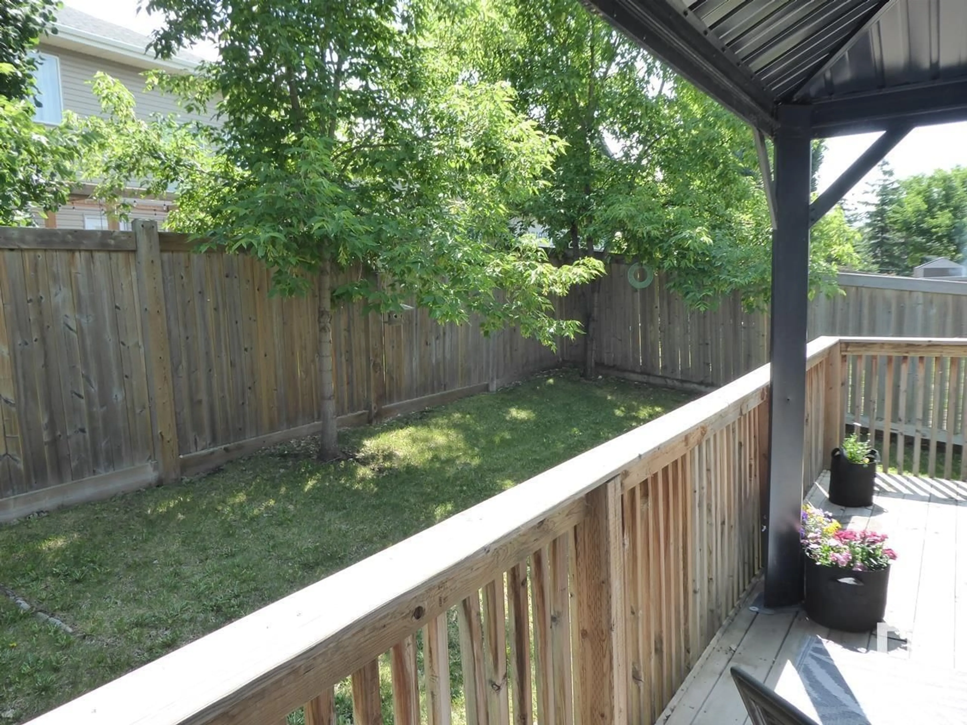 Patio, forest/trees view for 1611 WESTERRA AV, Stony Plain Alberta T7Z0H2