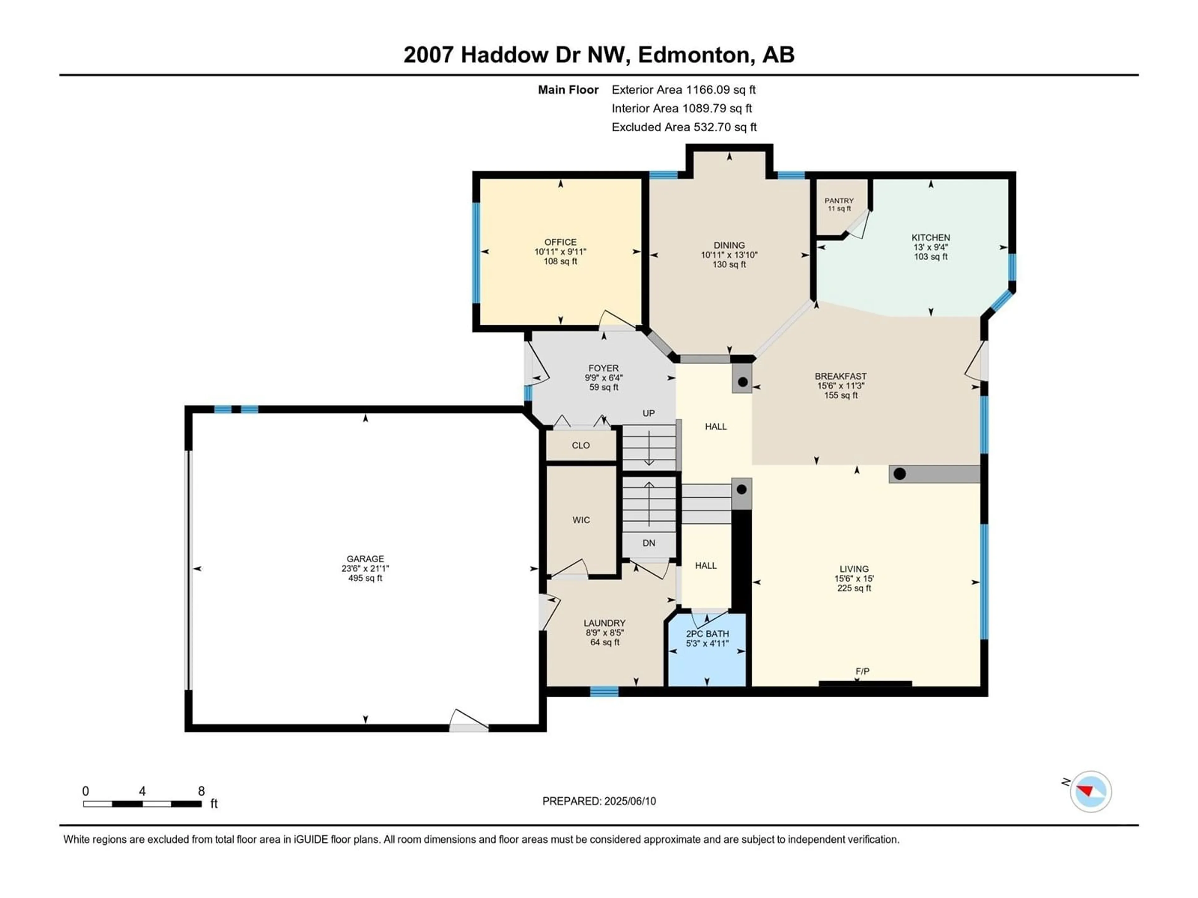 Floor plan for 2007 HADDOW DR, Edmonton Alberta T6R2P2