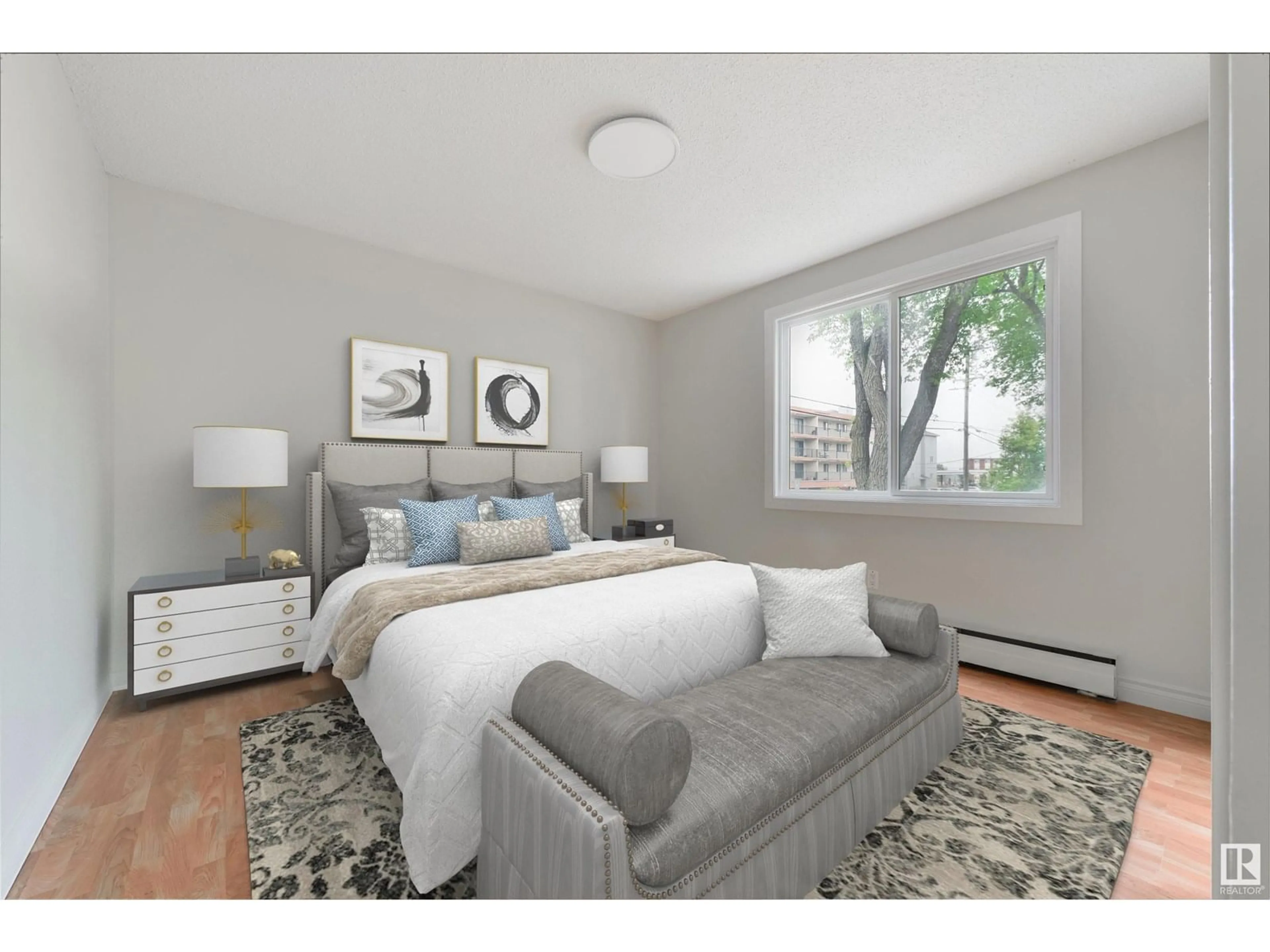 Bedroom with bed, unknown for #204 - 10415 93 ST, Edmonton Alberta T5H1X5