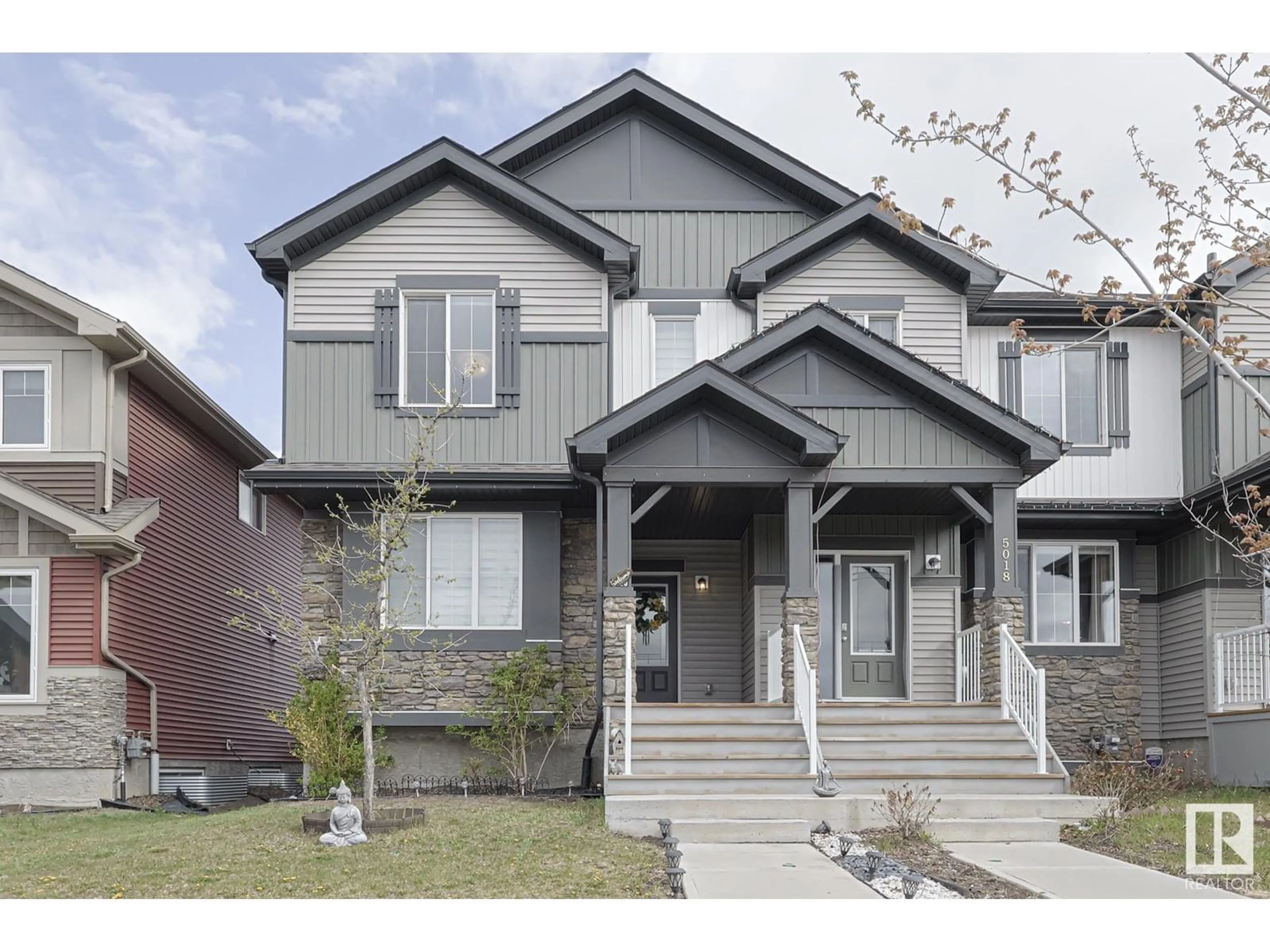 Home with vinyl exterior material, street for 5020 22 AV, Edmonton Alberta T6X2H7