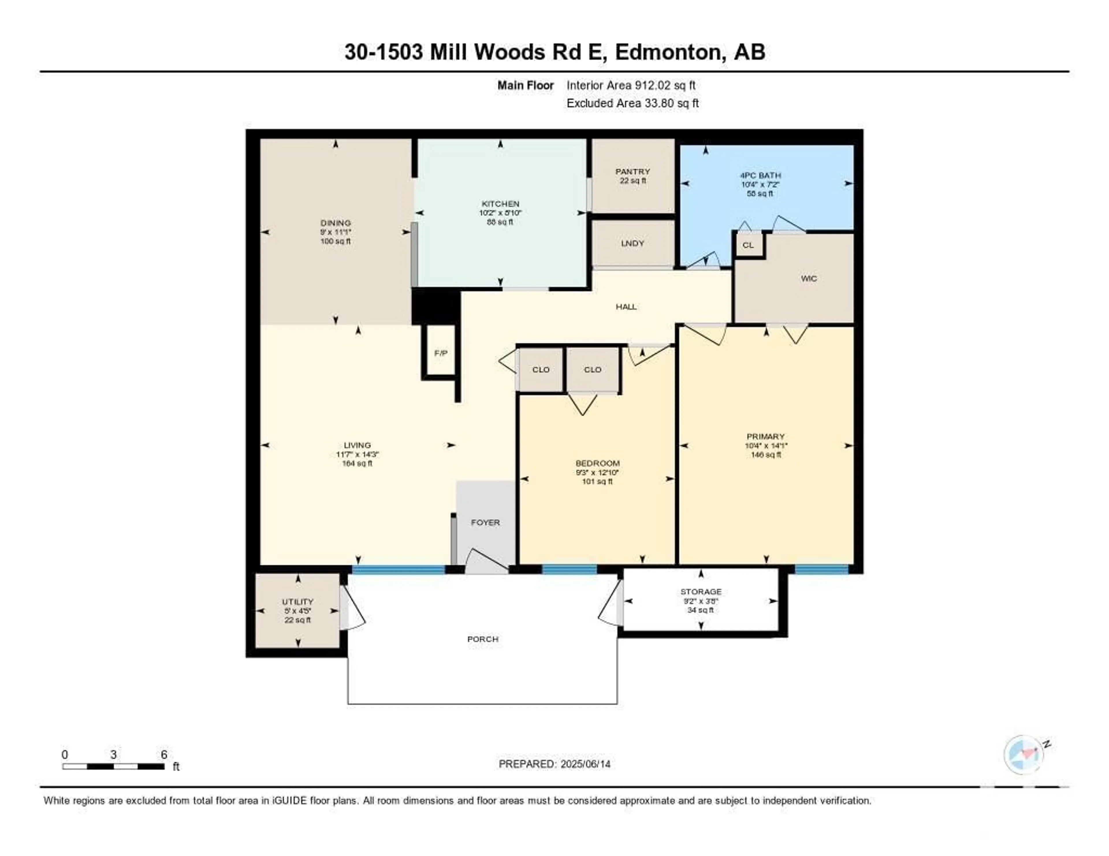 Floor plan for #30 - 1503 MILLWOODS EAST RD, Edmonton Alberta T6L4C2