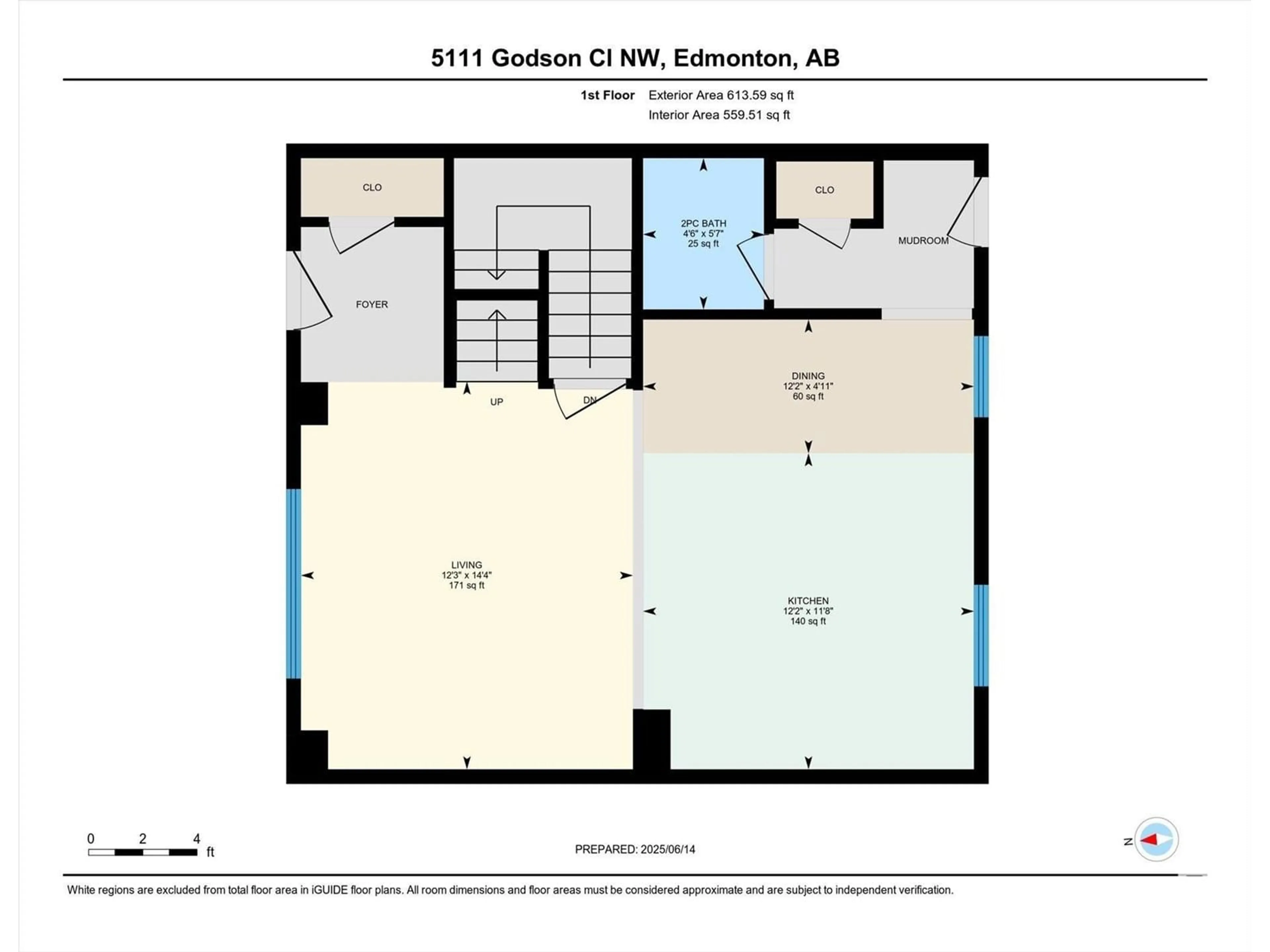 Floor plan for 5111 GODSON CL, Edmonton Alberta T5T4P7