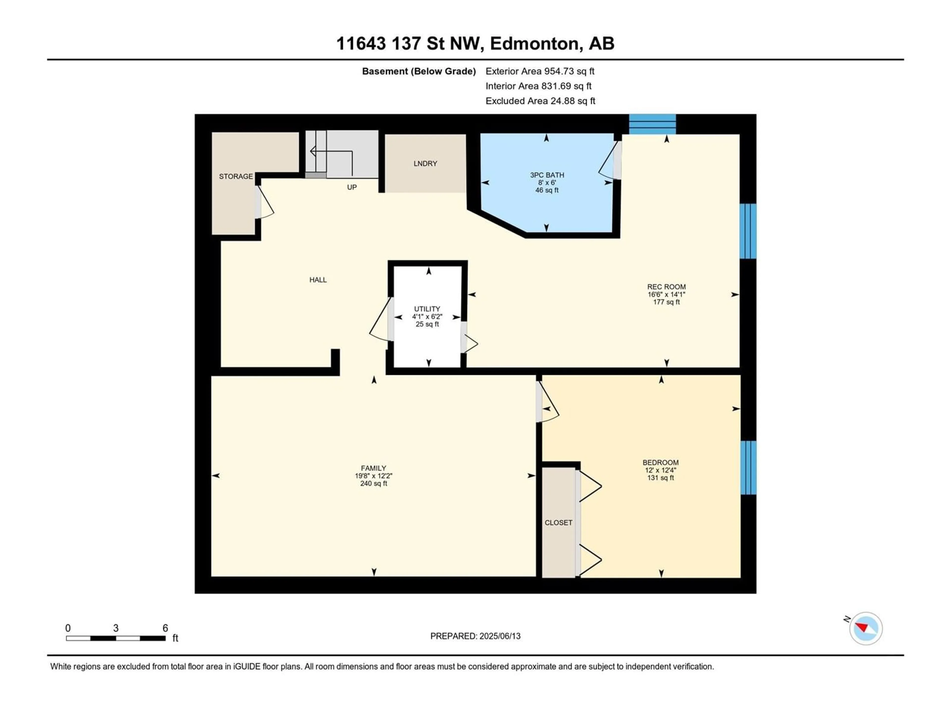 Floor plan for 11643 137 ST, Edmonton Alberta T5M1N8