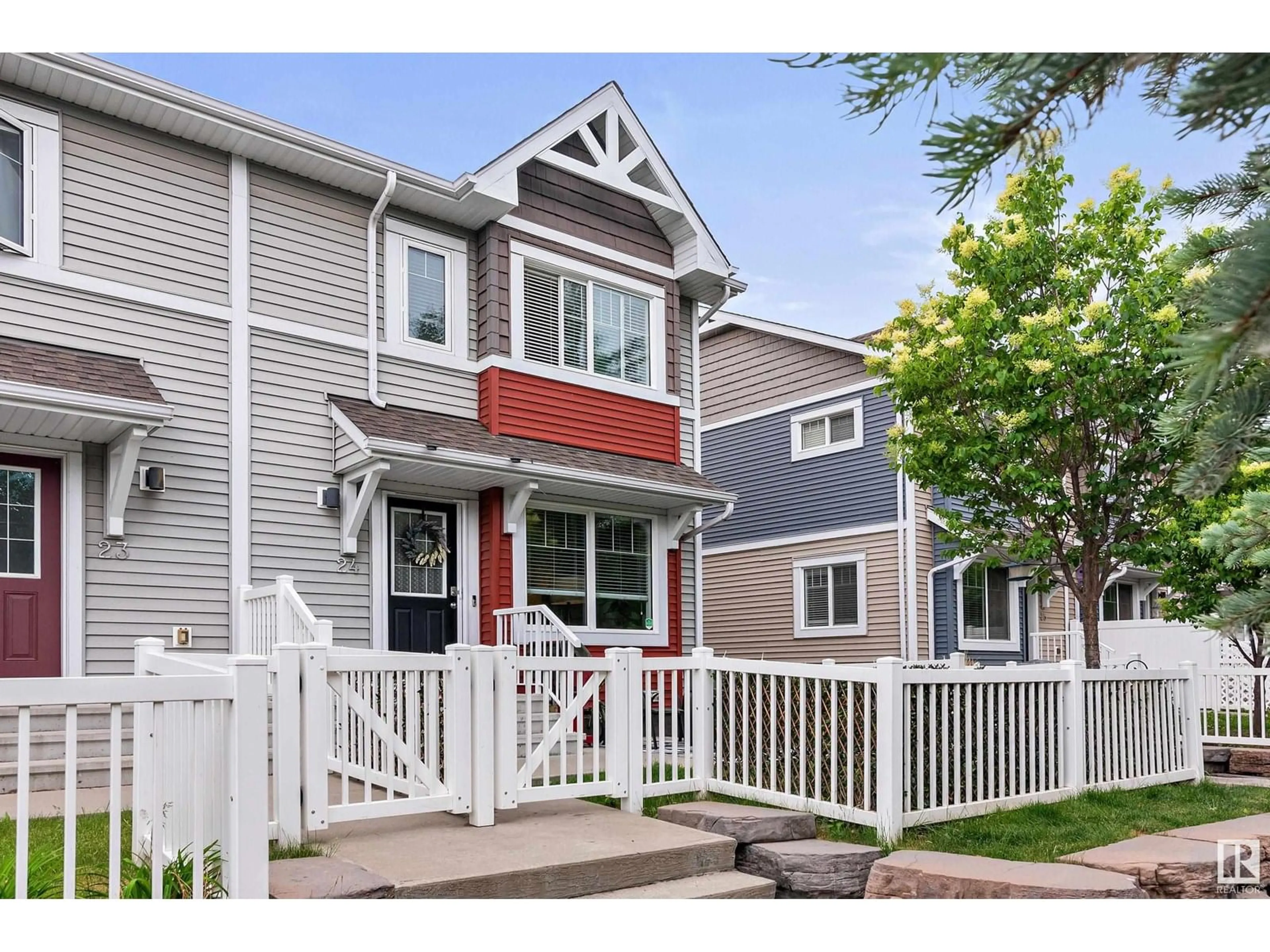 Home with vinyl exterior material, street for 24 CLAREVIEW RD, Edmonton Alberta T5A0Z6