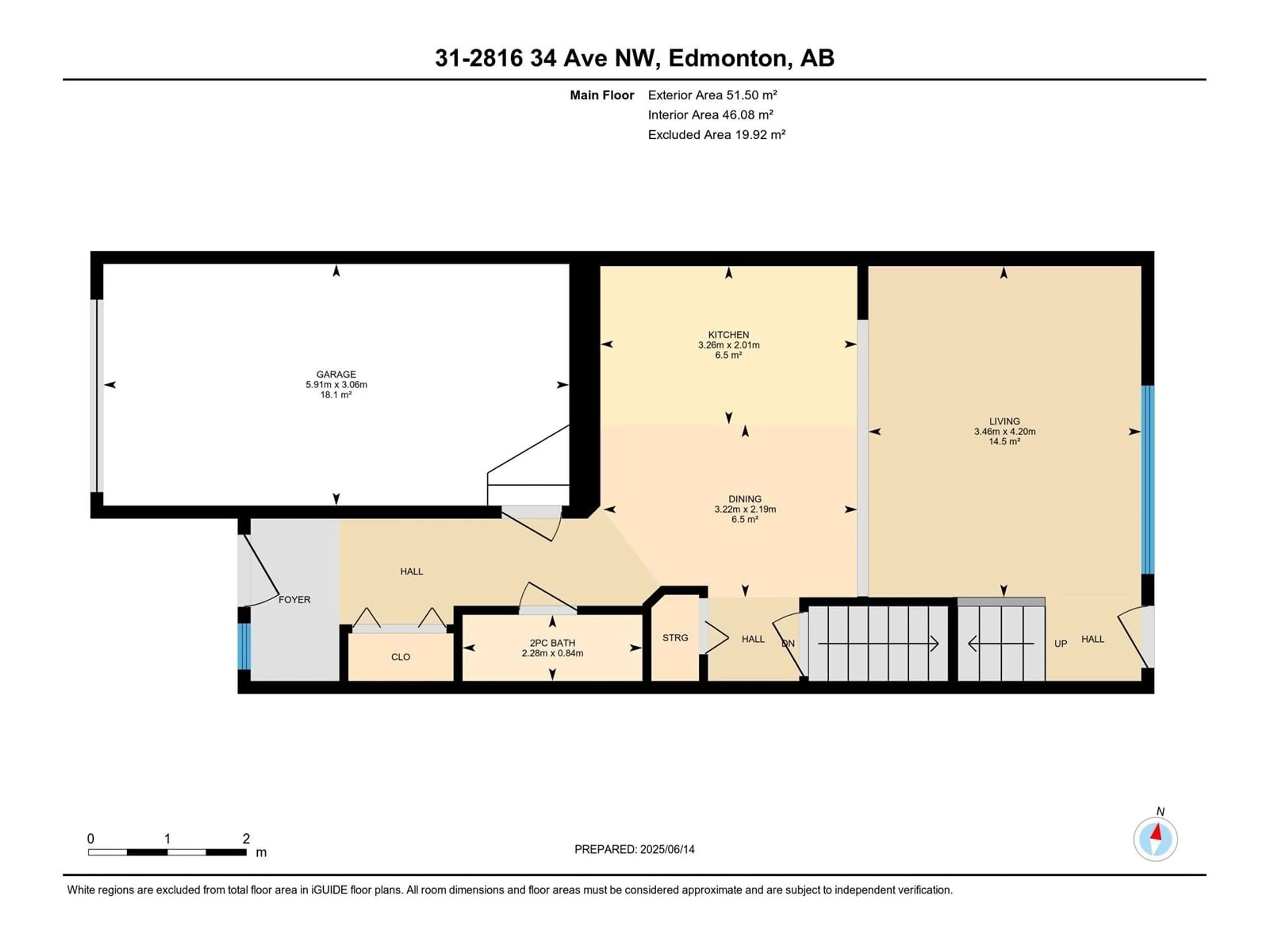 Floor plan for #31 - 2816 34 AV, Edmonton Alberta T6T2B4
