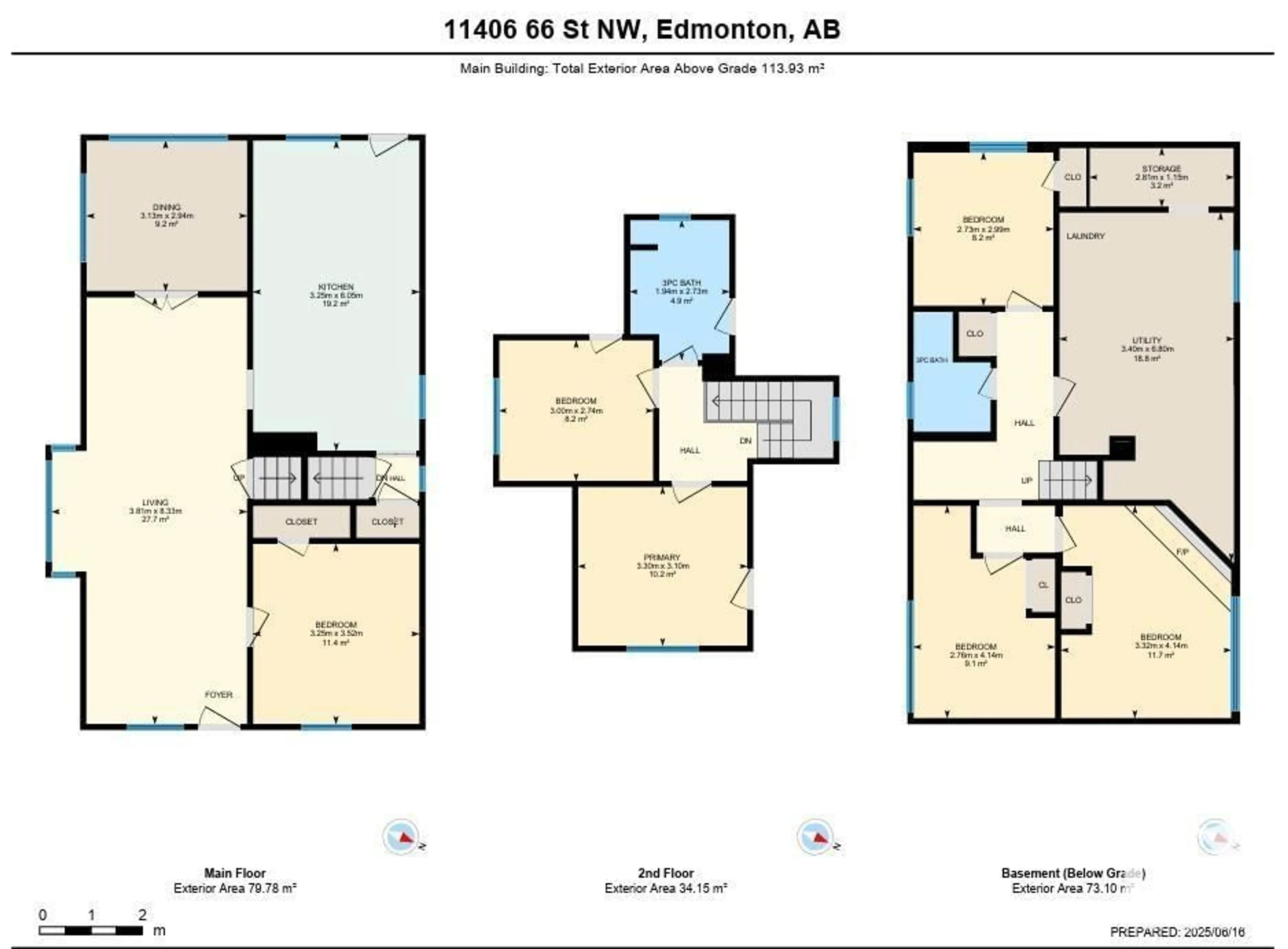 Floor plan for NW - 11406 66 ST, Edmonton Alberta T5B1H8