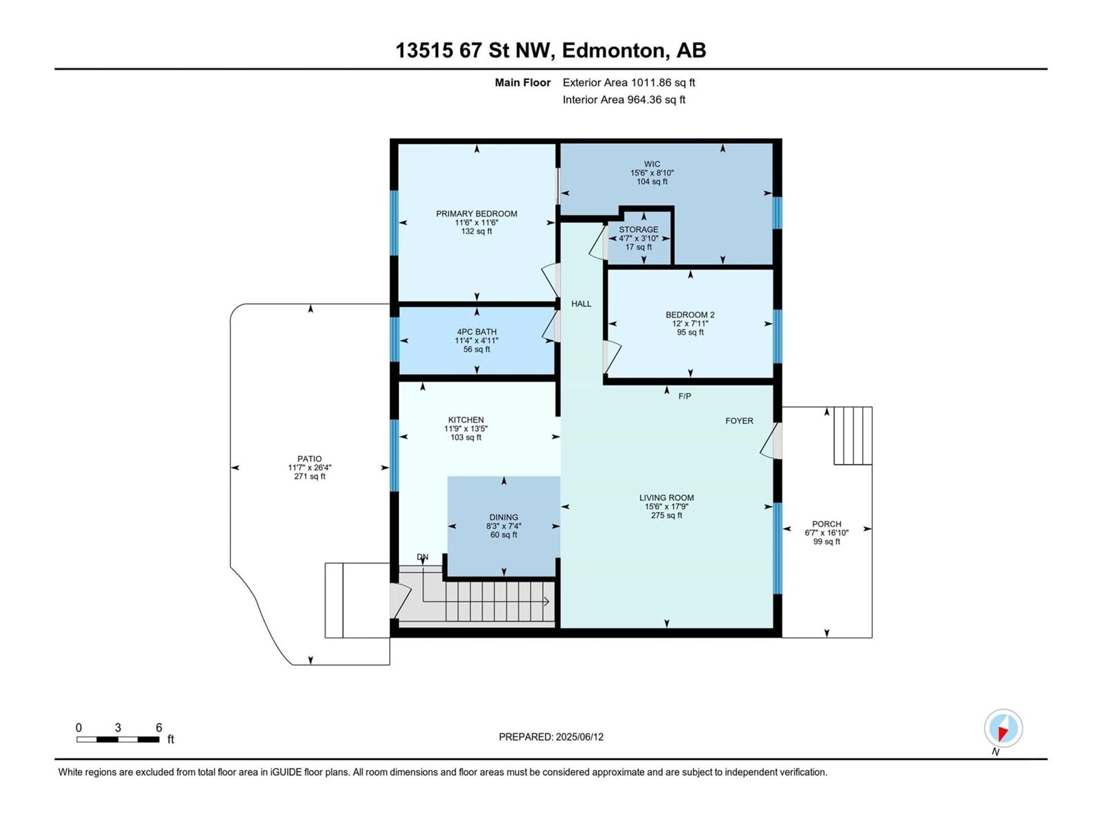 Floor plan for NW - 13515 67 ST, Edmonton Alberta T5C0C6