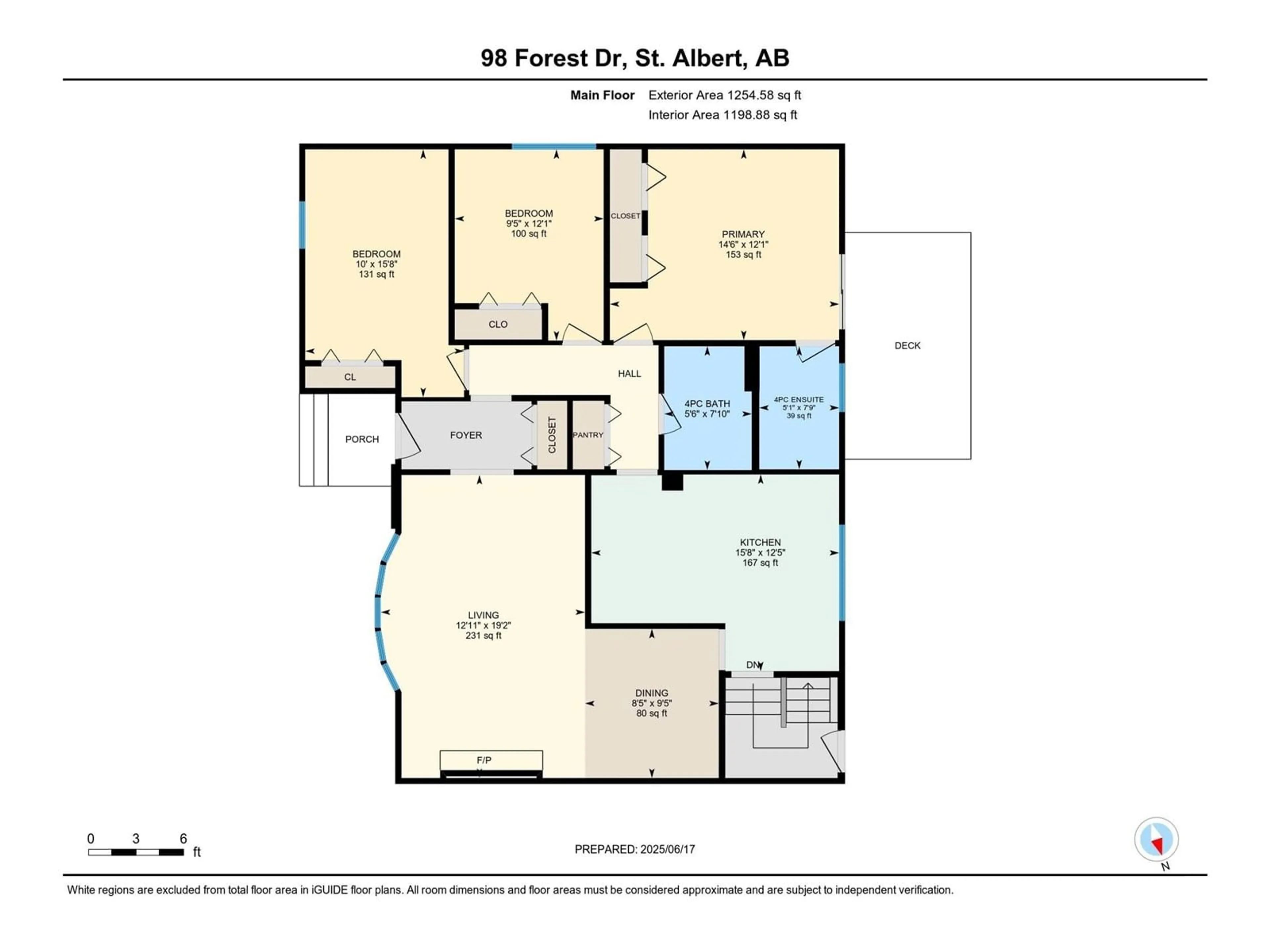 Floor plan for 98 FOREST DR, St. Albert Alberta T8N1Z2