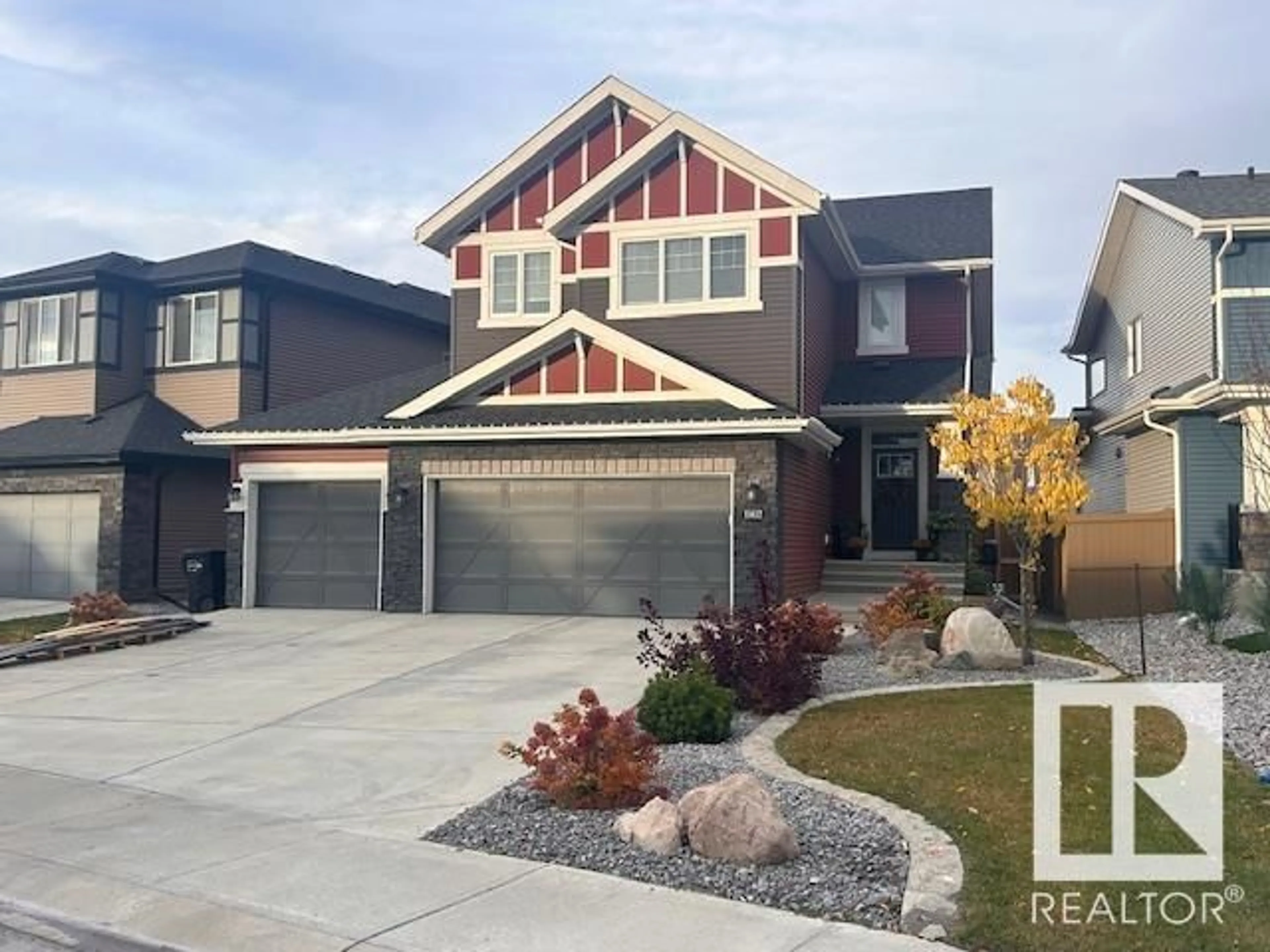 Home with vinyl exterior material, street for SW - 15632 14 AV, Edmonton Alberta T6W4E4