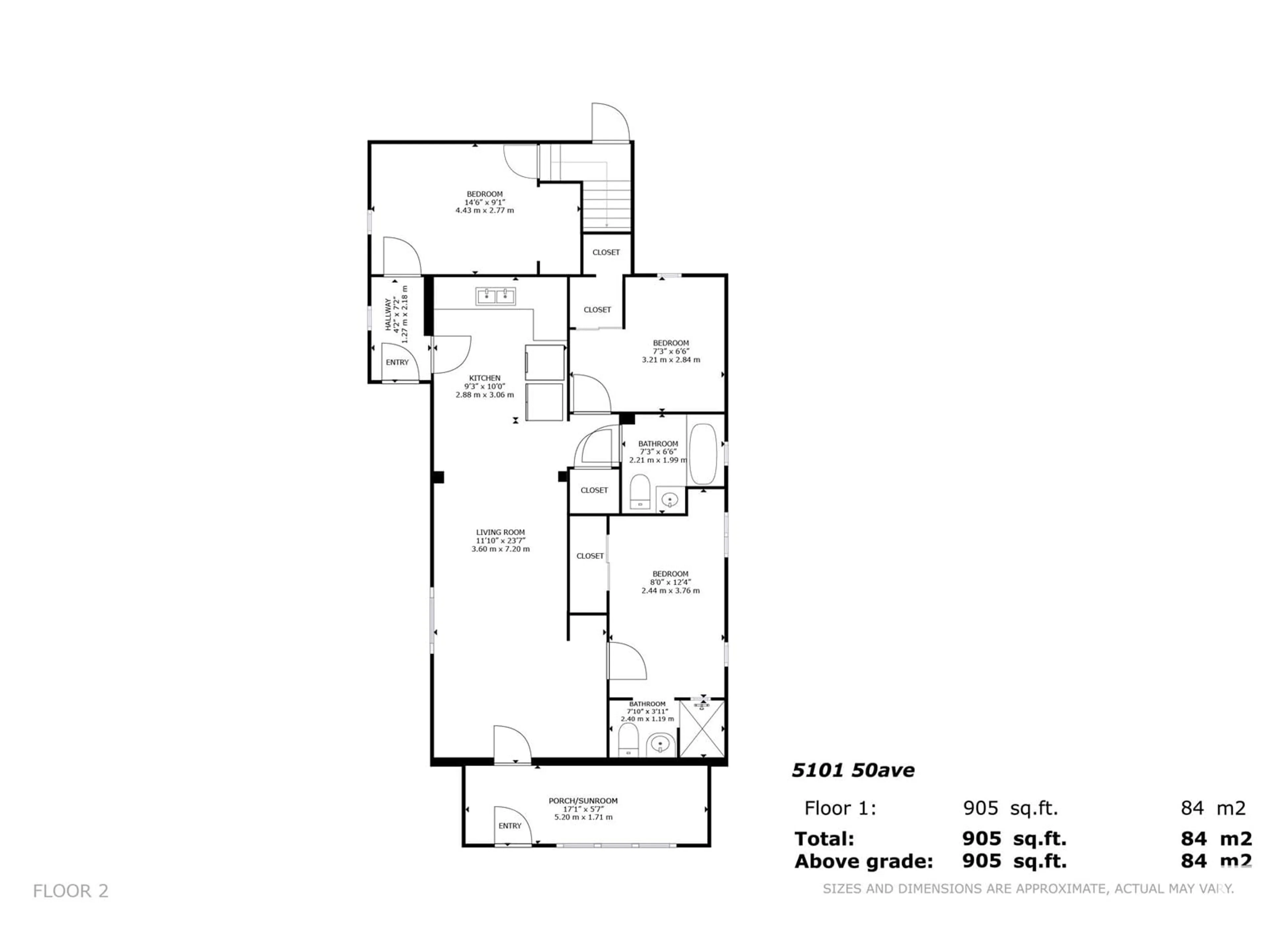 Floor plan for 5101 50 AV, Legal Alberta T0G1L0
