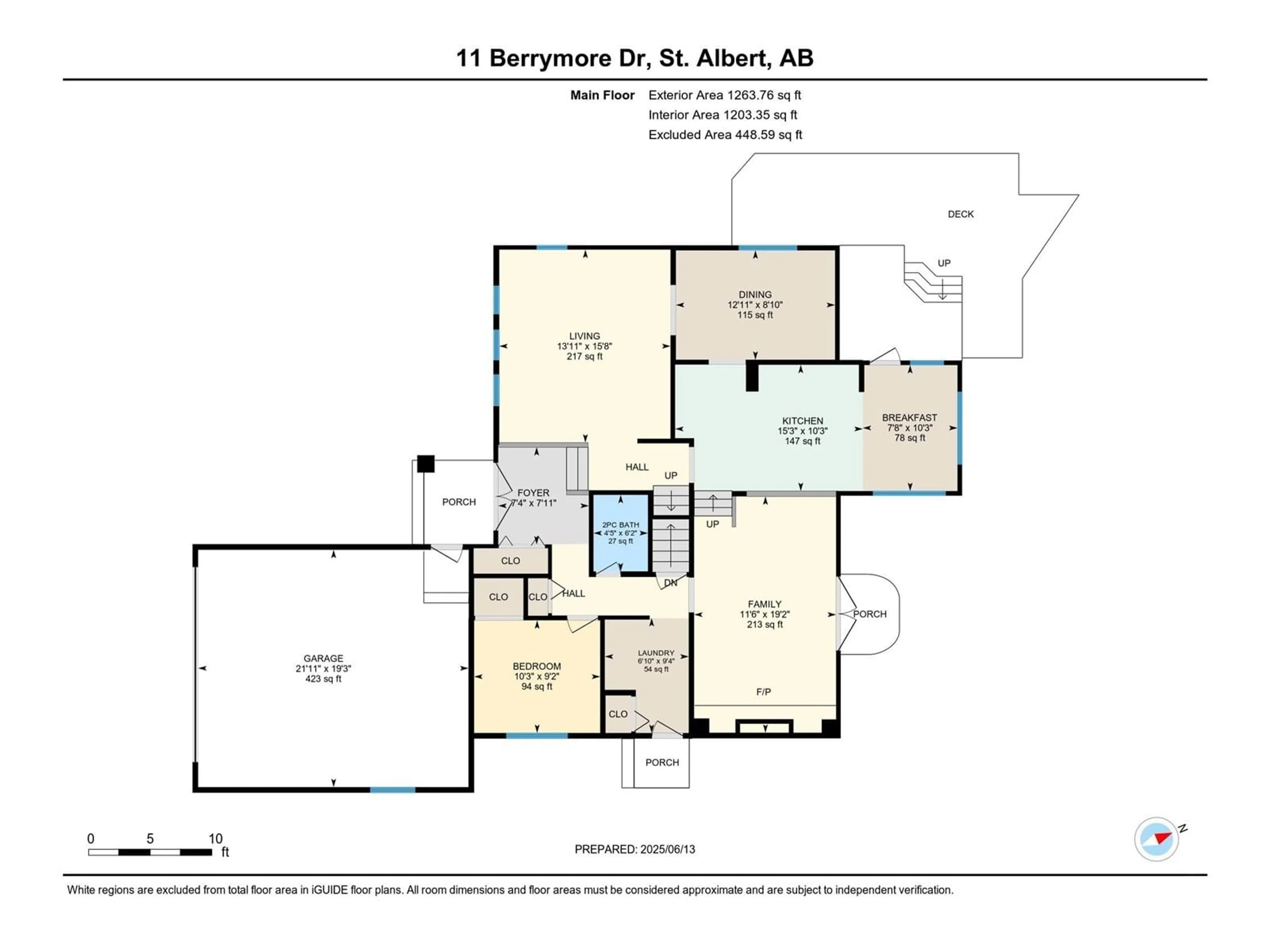 Floor plan for 11 BERRYMORE DR, St. Albert Alberta T8N2Y5