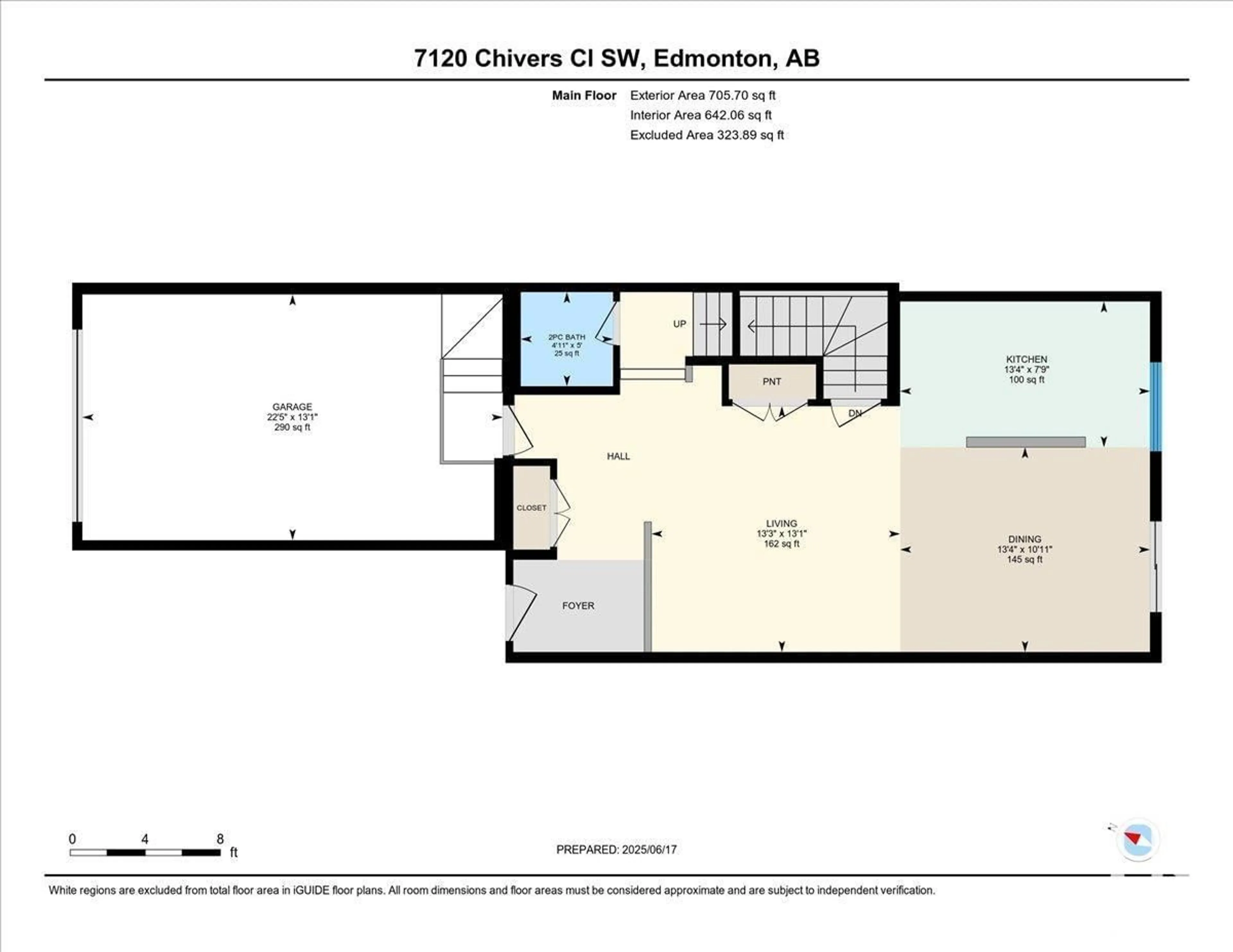 Floor plan for 7120 CHIVERS CL, Edmonton Alberta T6W4L3