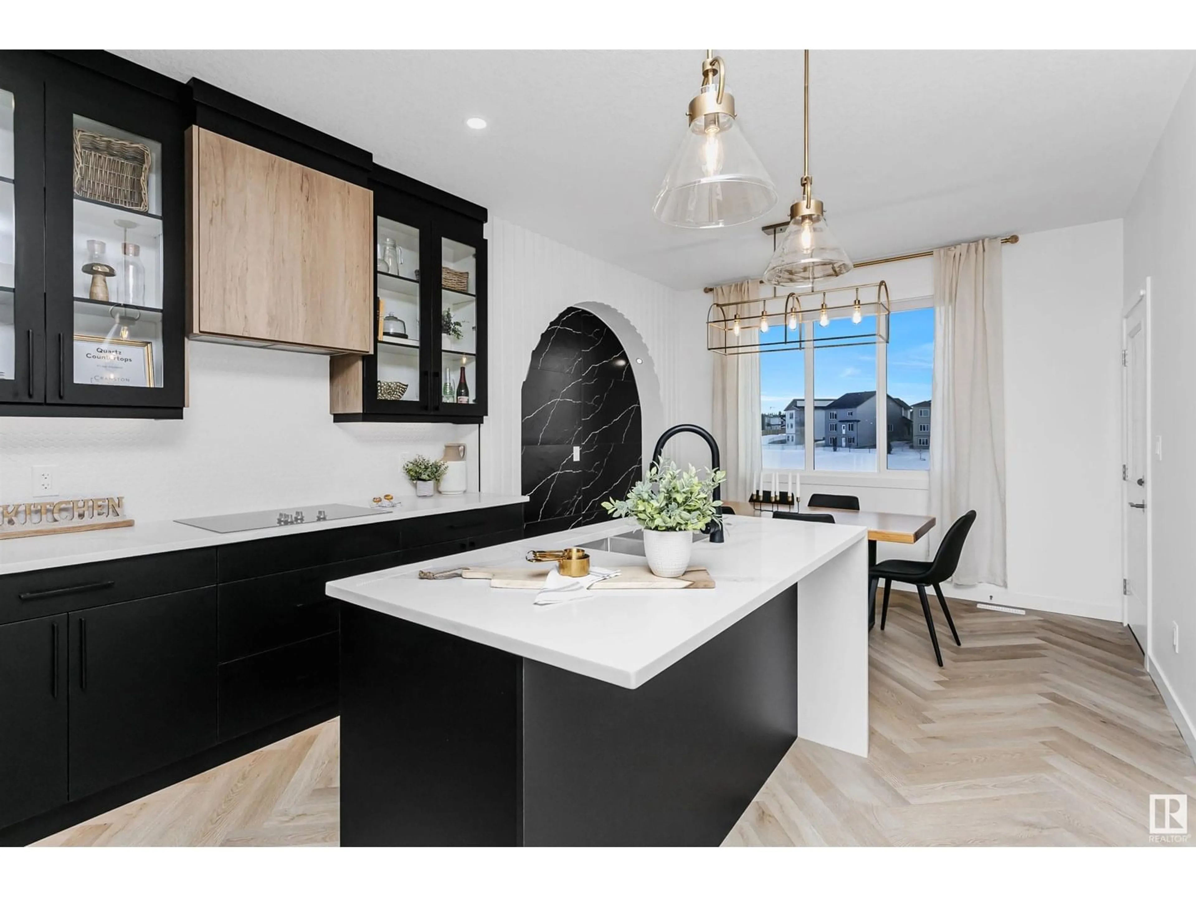 Open concept kitchen, ceramic/tile floor for 6408 42 AV, Beaumont Alberta T4X3E9