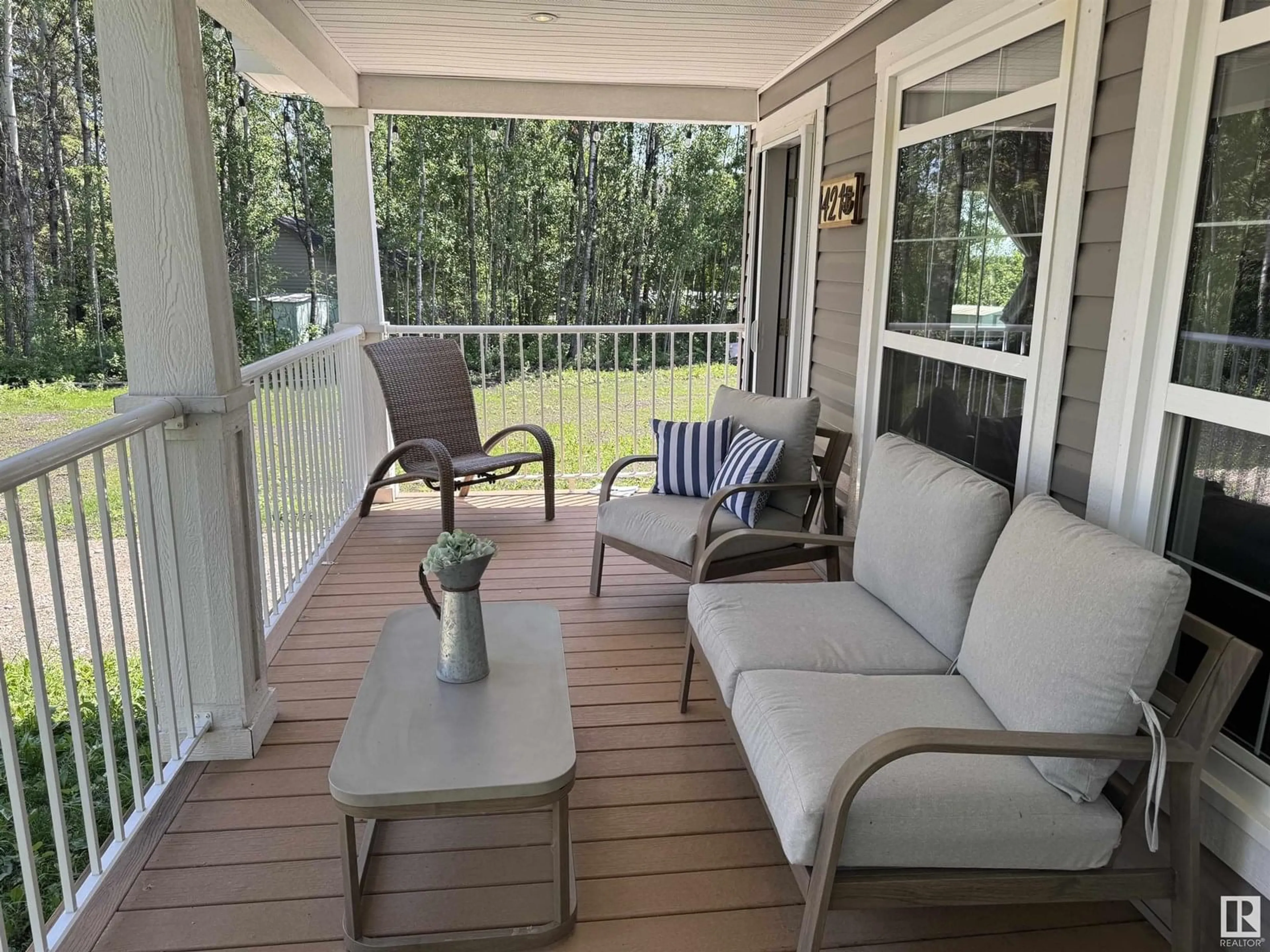 Patio, water/lake/river/ocean view for 421 RR 62, Rural Lac Ste. Anne County Alberta T0E0T0