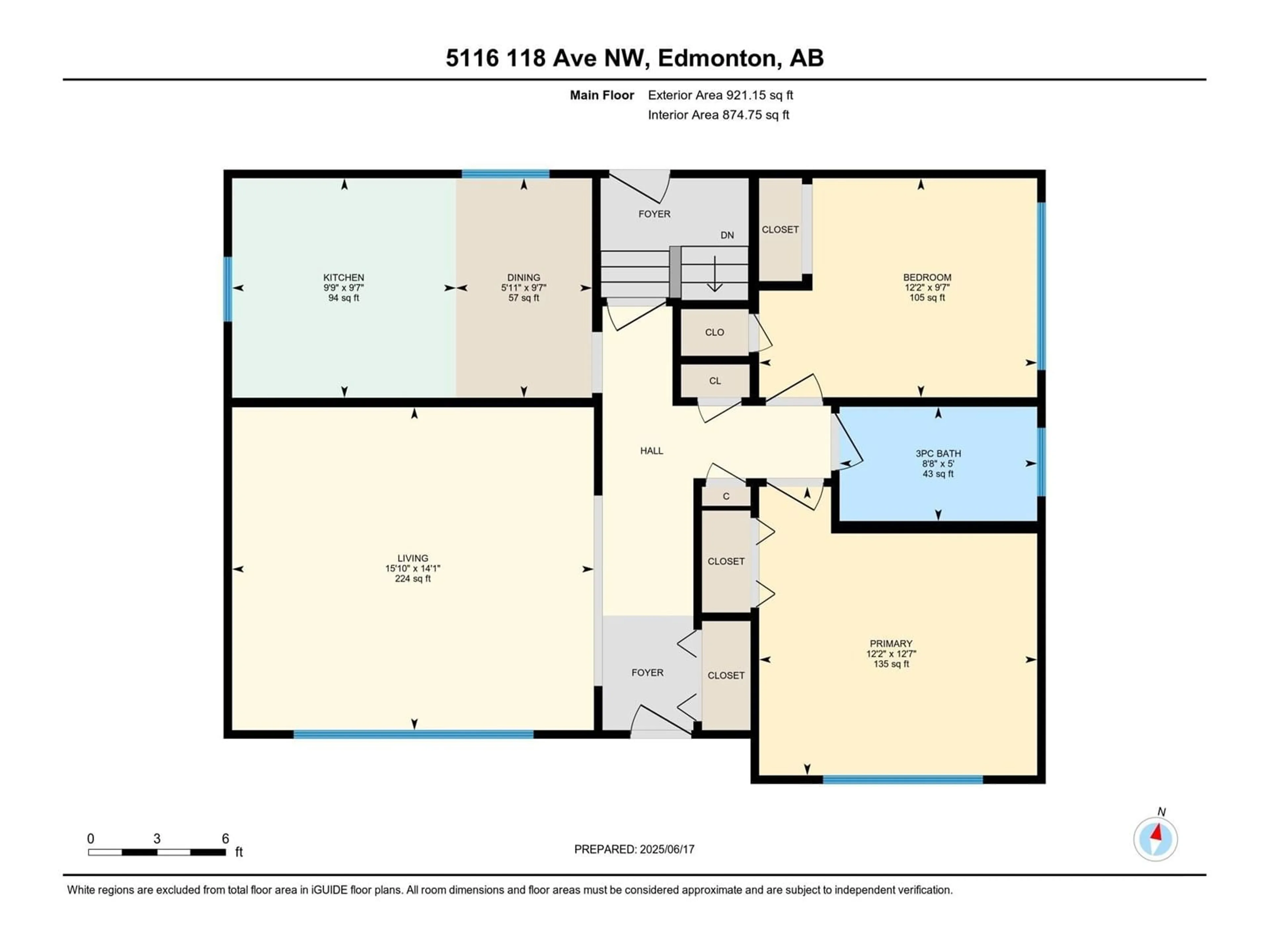 Floor plan for 5116 118 AV, Edmonton Alberta T5W1B9