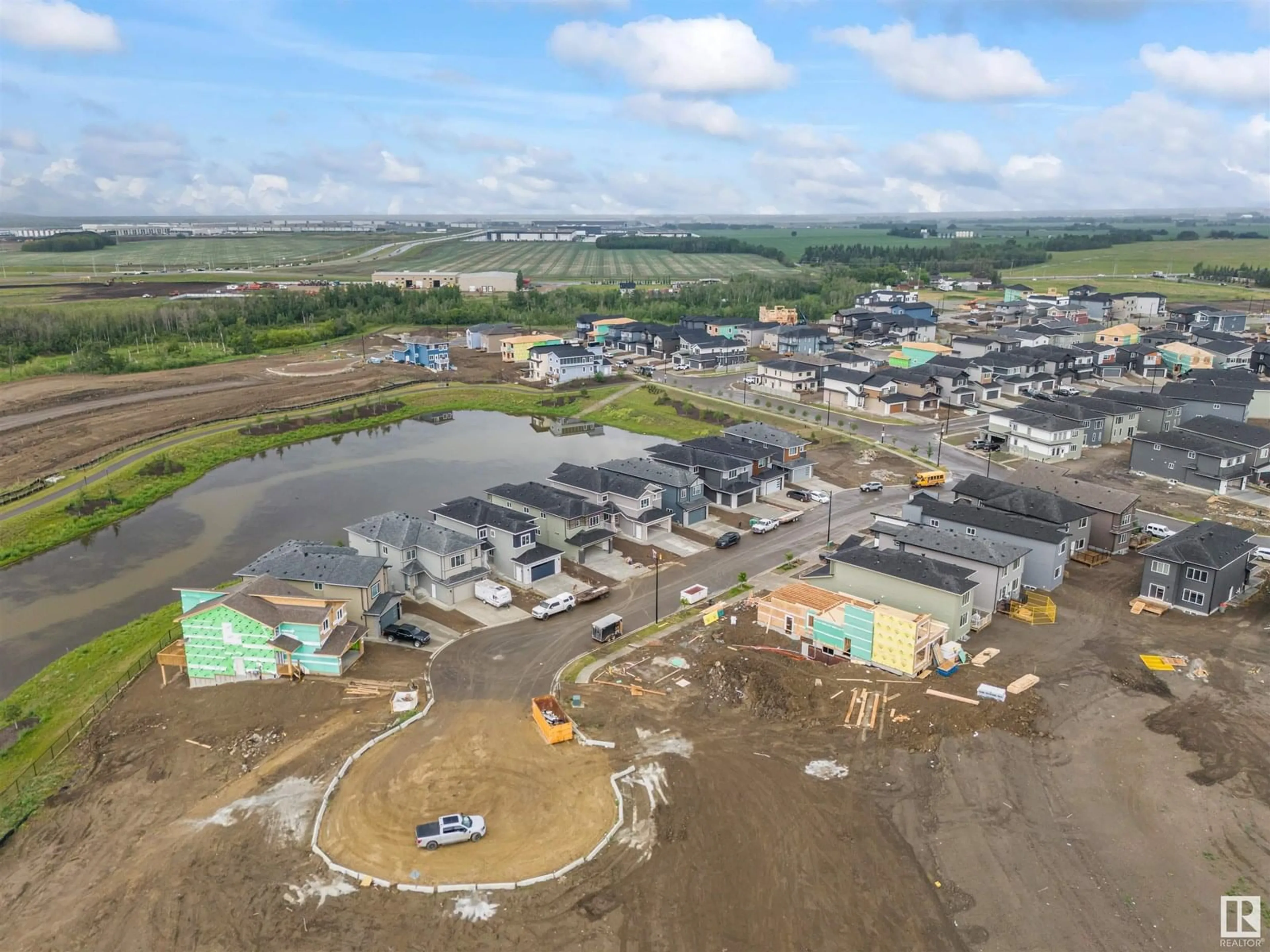 A pic from outside/outdoor area/front of a property/back of a property/a pic from drone, street for 6344 17 ST, Rural Leduc County Alberta T4X3C7