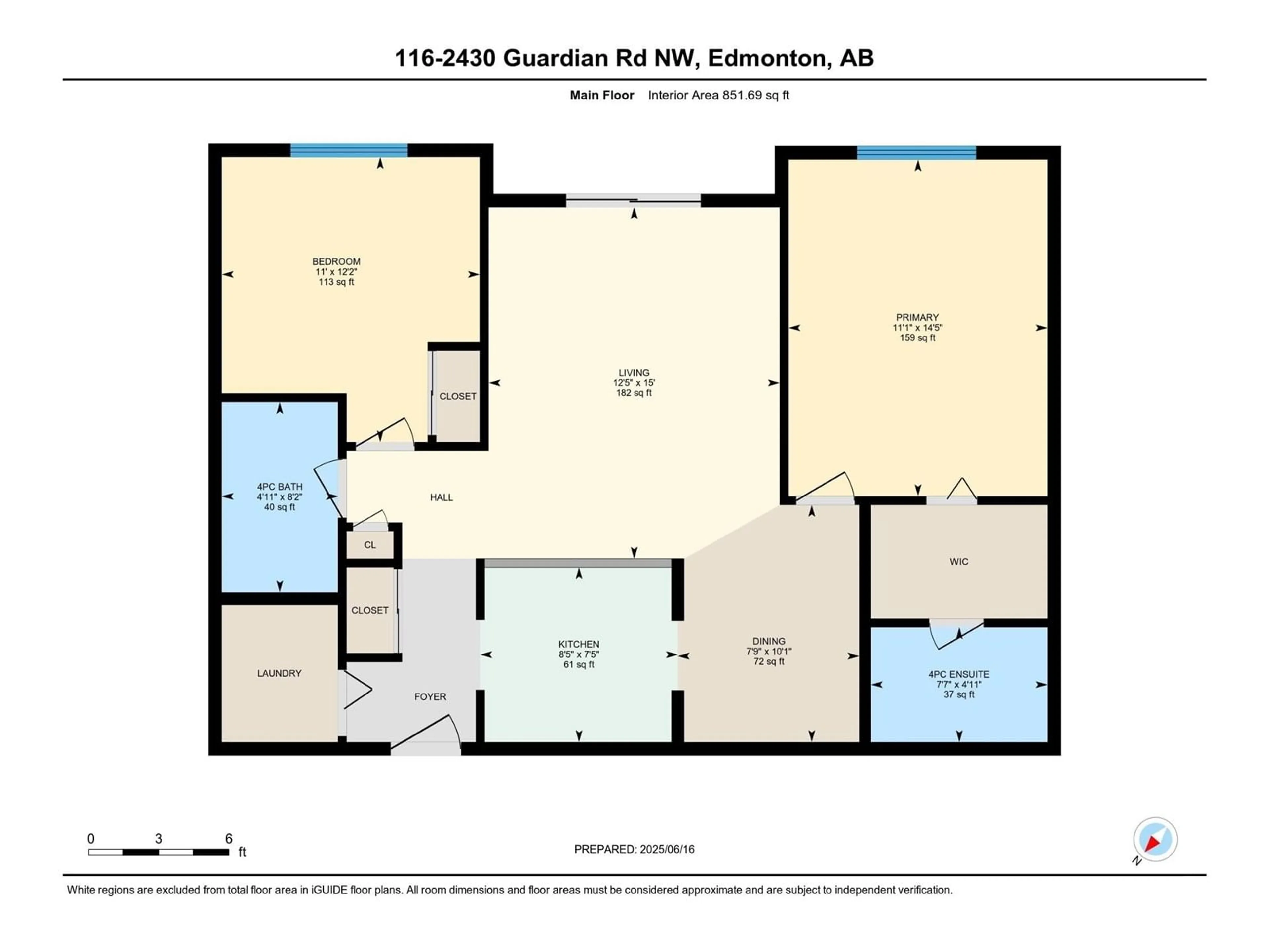 Floor plan for #116 - 2430 GUARDIAN RD, Edmonton Alberta T5T2P5