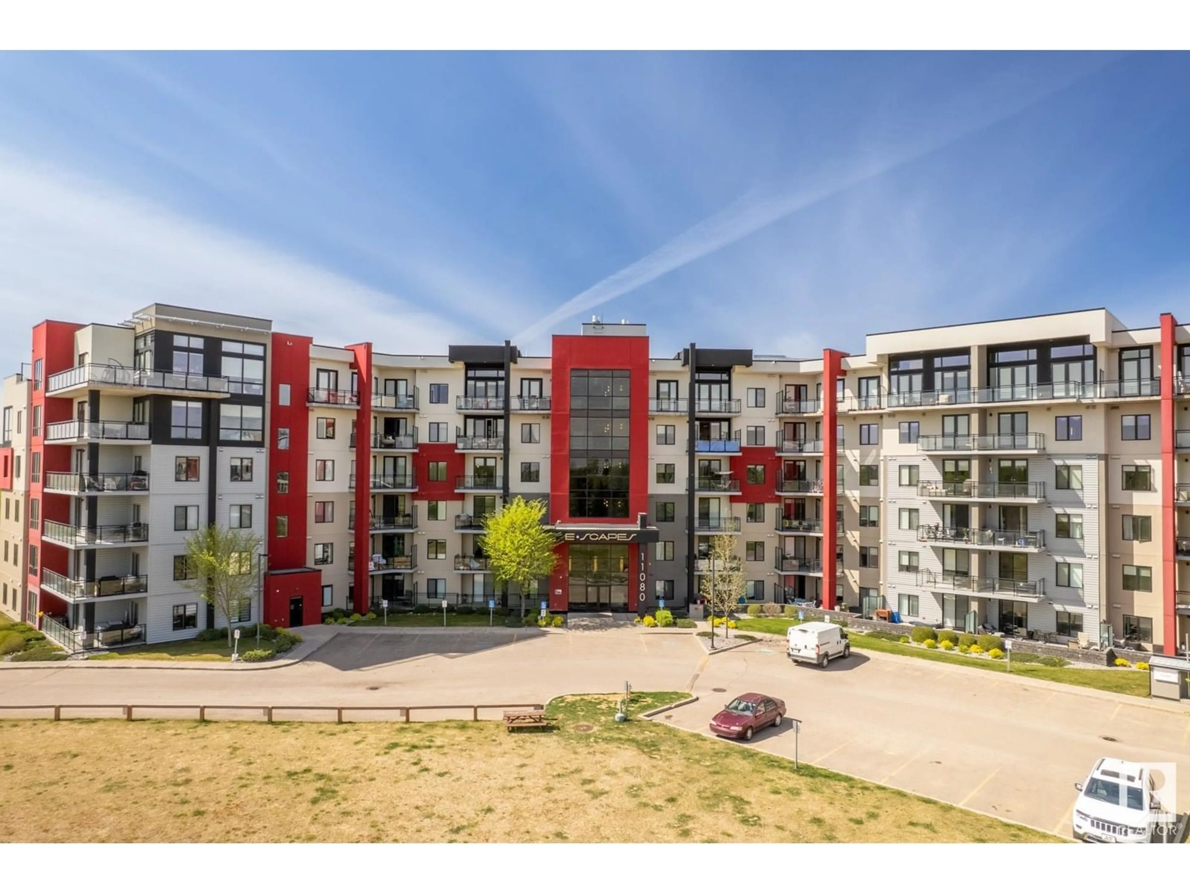 A pic from outside/outdoor area/front of a property/back of a property/a pic from drone, building for #109 - 11080 ELLERSLIE RD SW, Edmonton Alberta T6W2C2