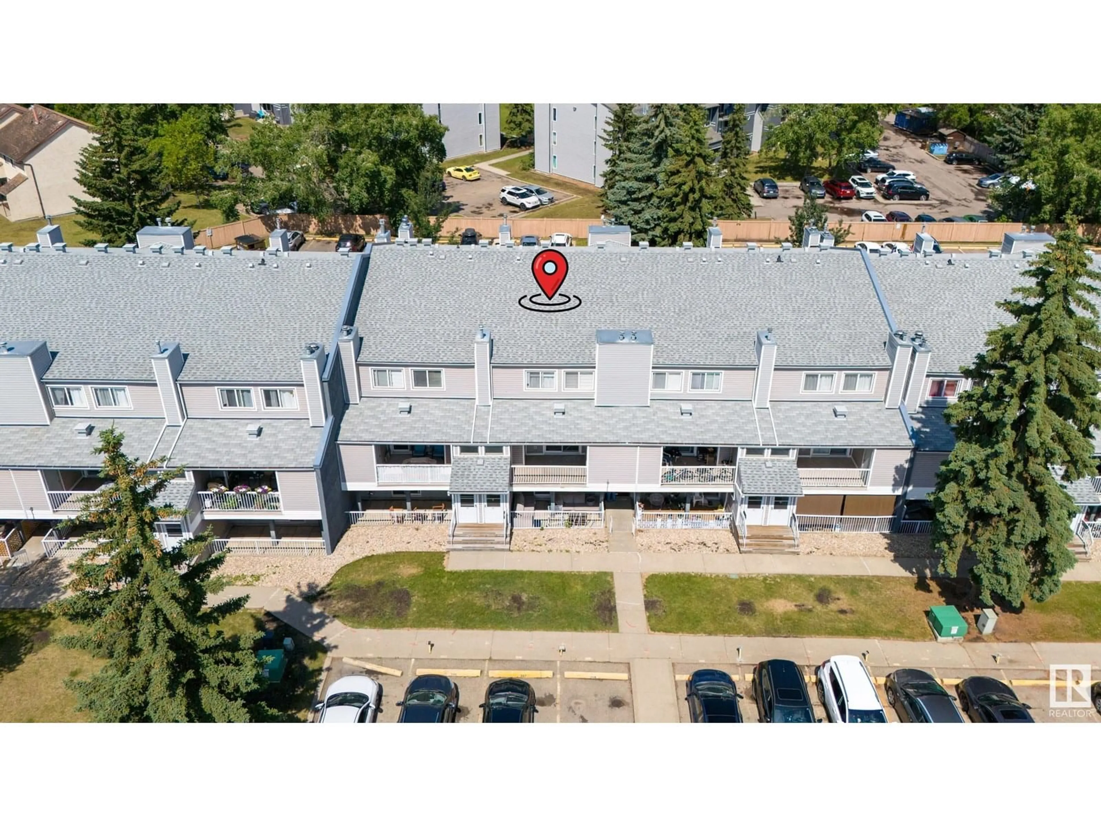A pic from outside/outdoor area/front of a property/back of a property/a pic from drone, building for 309 - 10404 24 AV, Edmonton Alberta T6J4J7