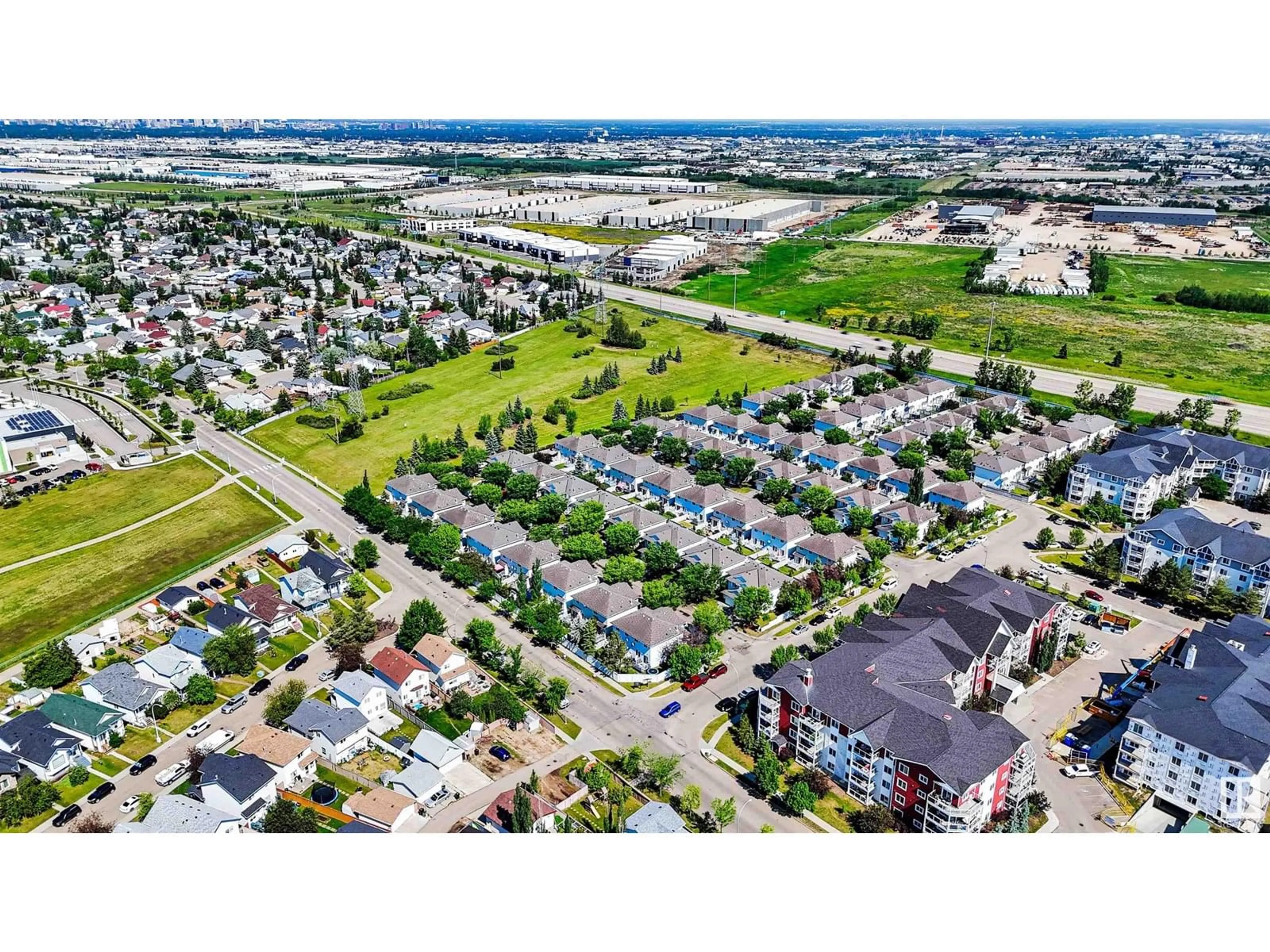 A pic from outside/outdoor area/front of a property/back of a property/a pic from drone, street for 43 - 4350 23 ST, Edmonton Alberta T6T1X8