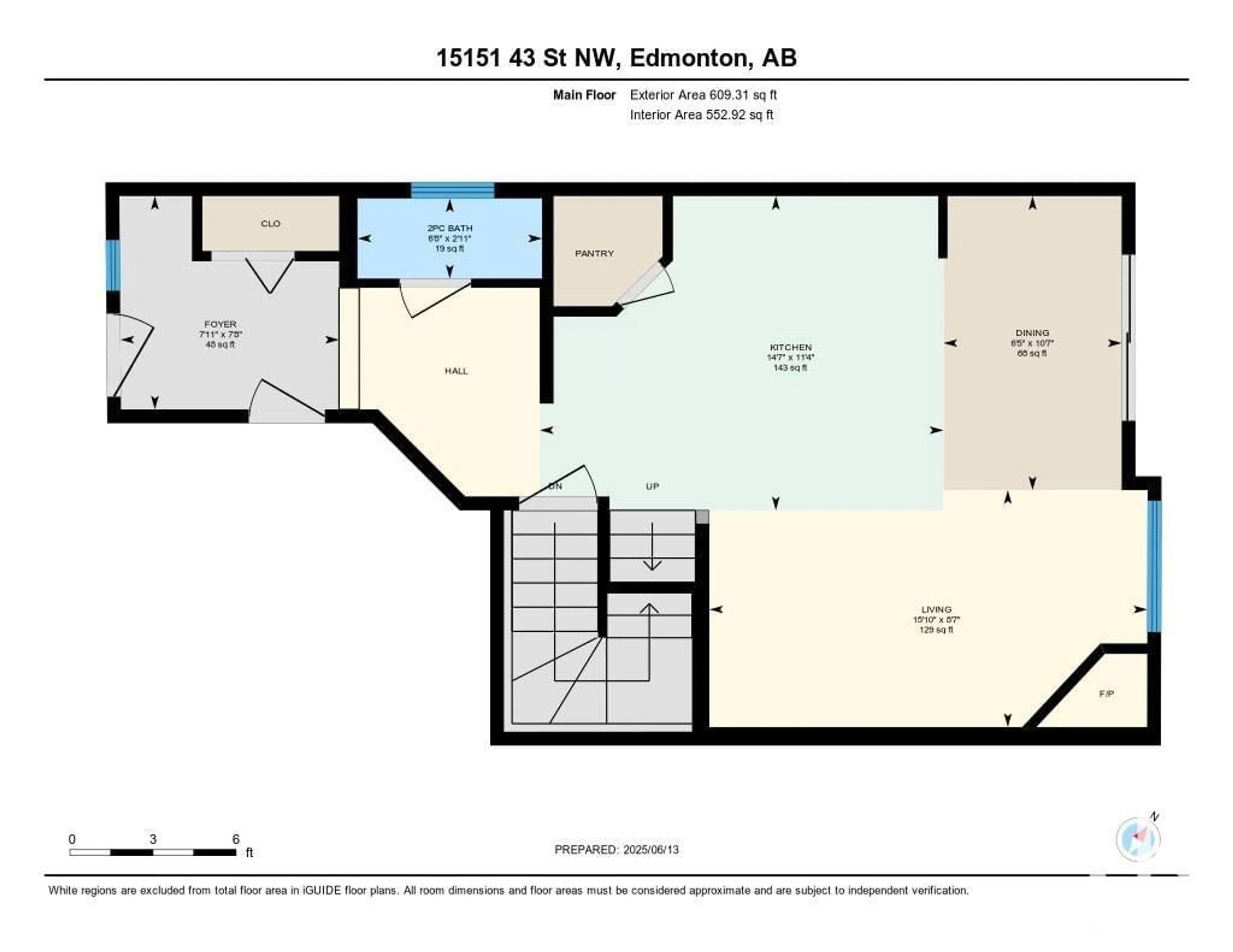 Floor plan for #33 - 15151 43 ST, Edmonton Alberta T5Y0L3