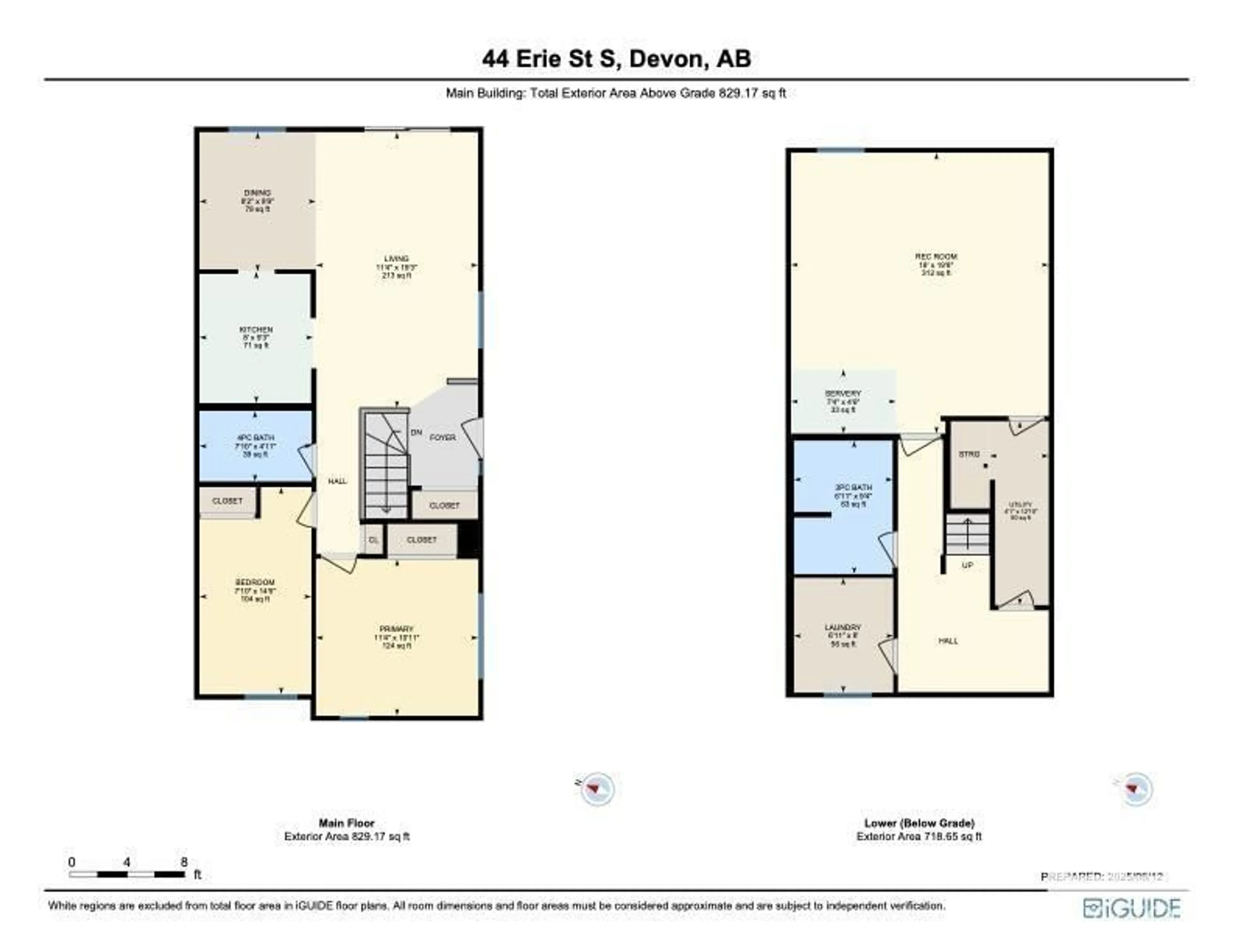 Floor plan for 44 ERIE ST, Devon Alberta T9G1S8