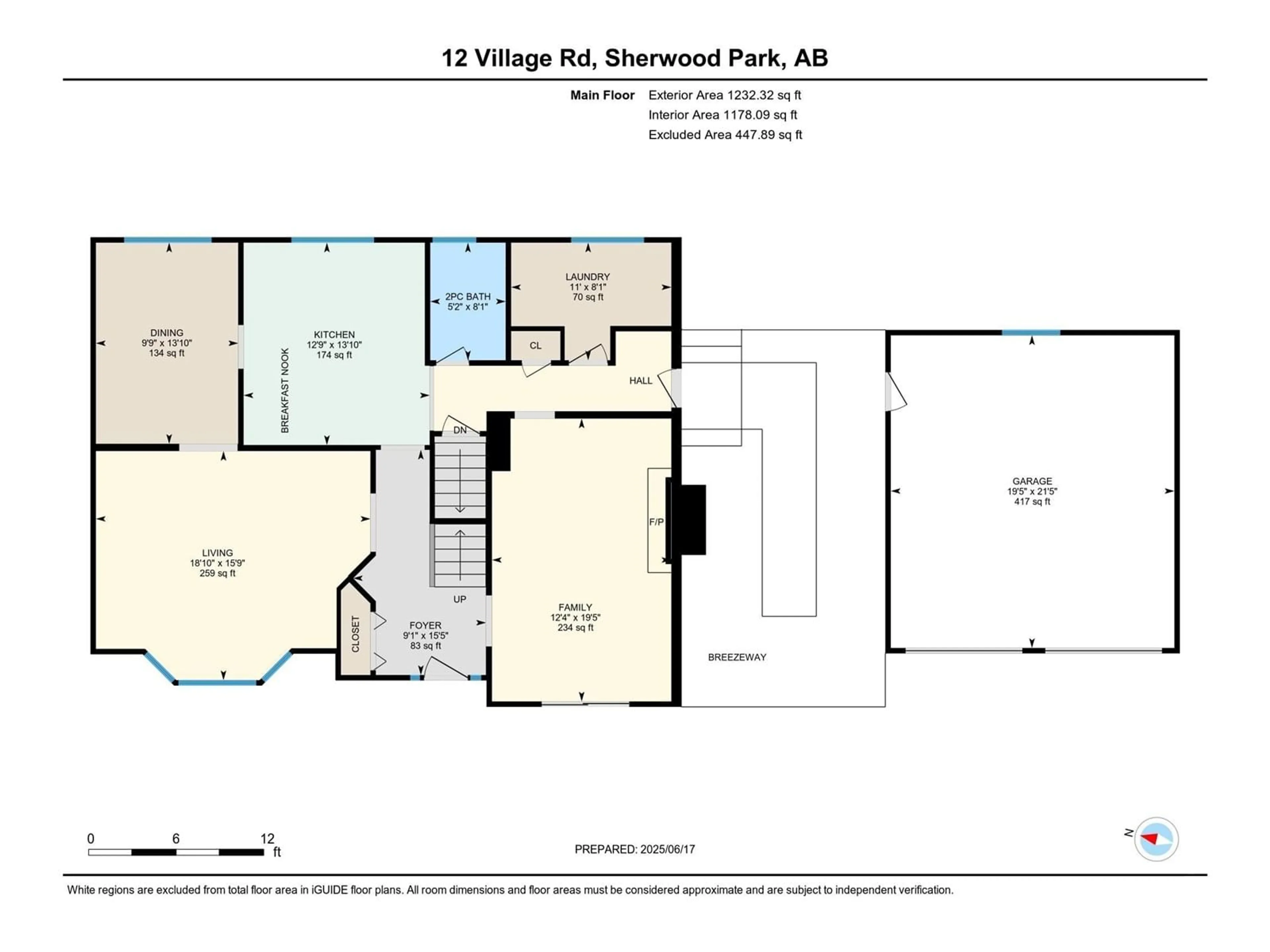 Floor plan for 12 VILLAGE RD, Sherwood Park Alberta T8A0Z4