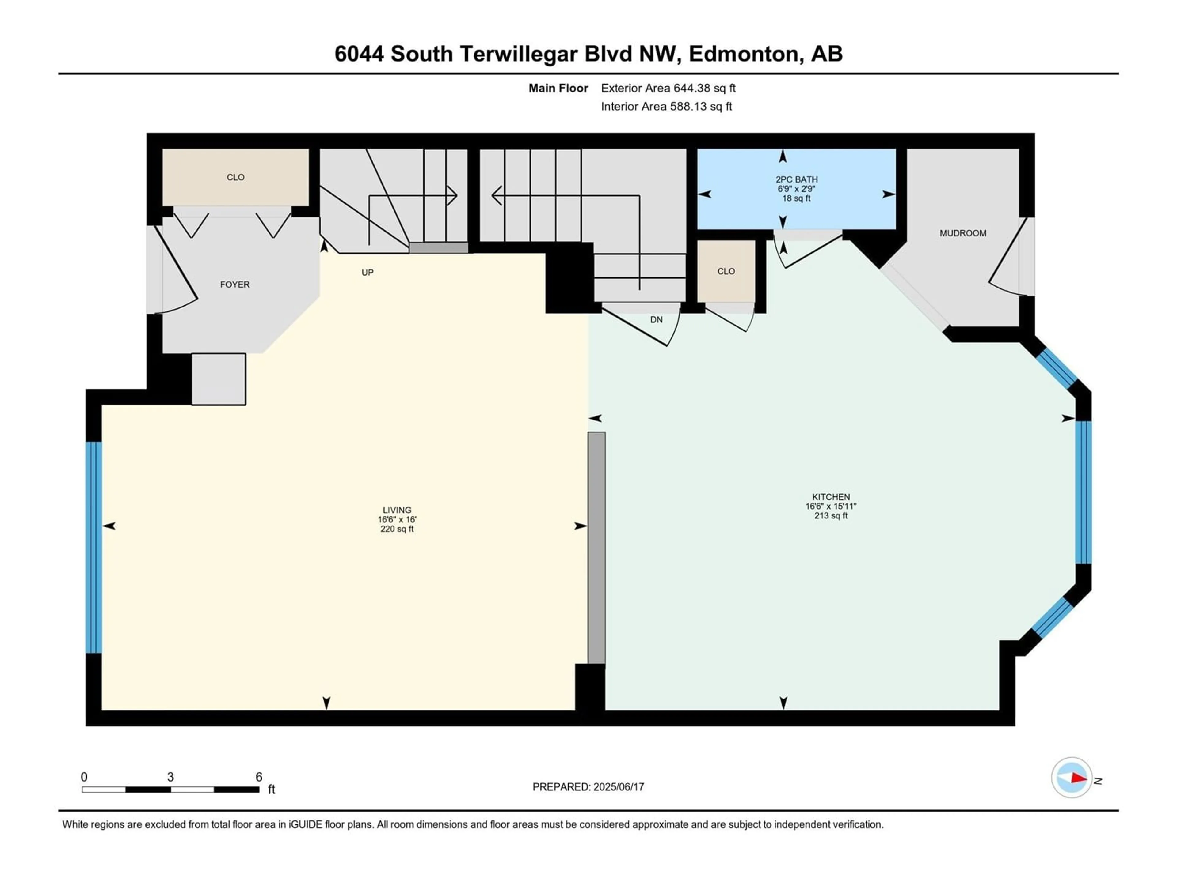 Floor plan for 6044 SOUTH TERWILLEGAR BV, Edmonton Alberta T6R0K6