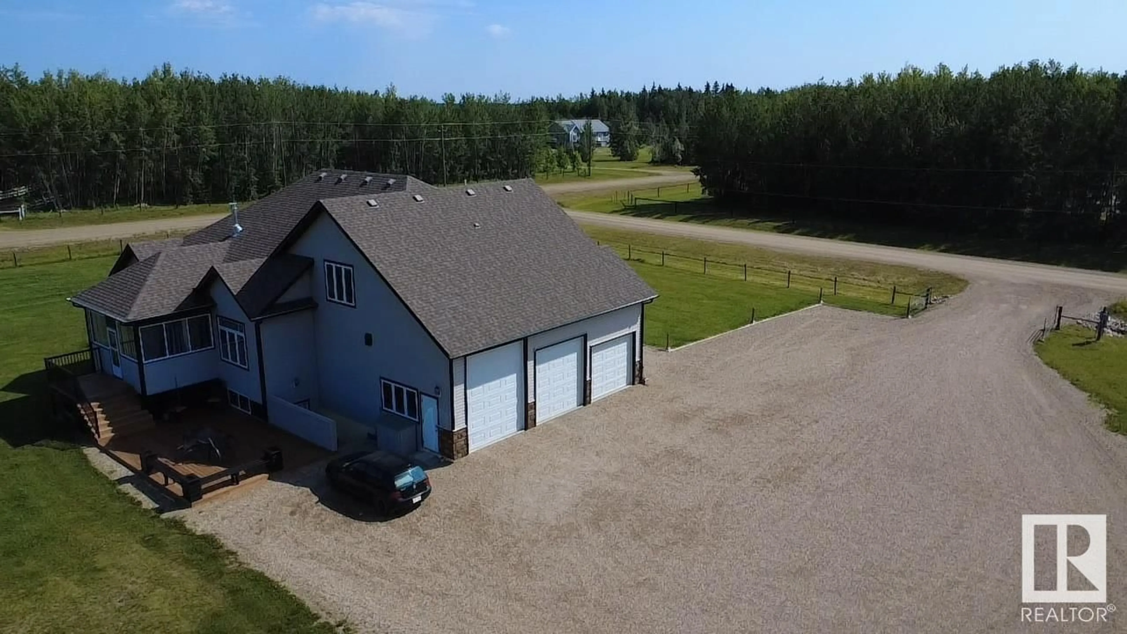 A pic from outside/outdoor area/front of a property/back of a property/a pic from drone, building for #102 - 49413 RGE ROAD 81, Rural Brazeau County Alberta T7A1S6
