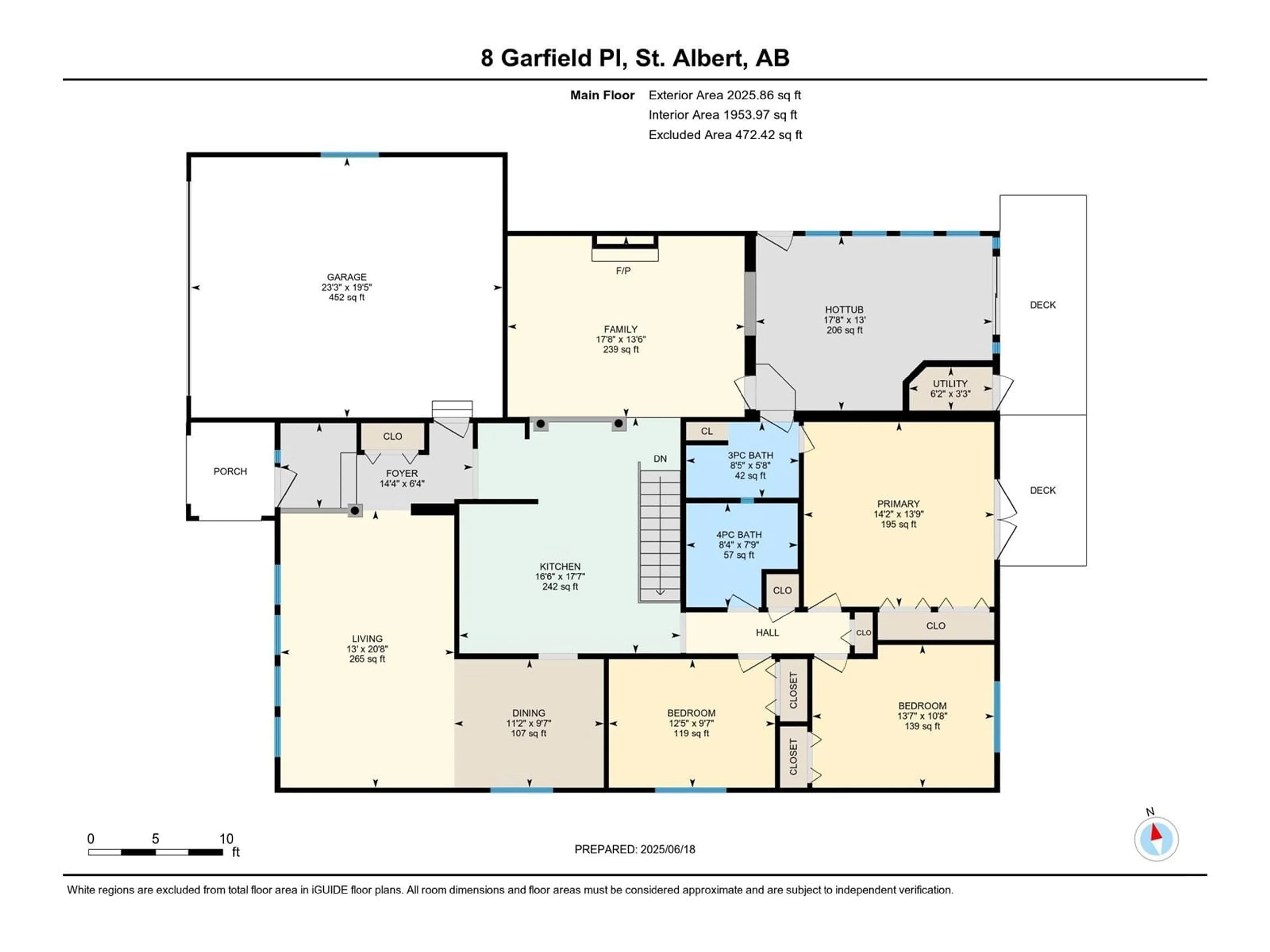 Floor plan for 8 GARFIELD PL, St. Albert Alberta T8N1Z9