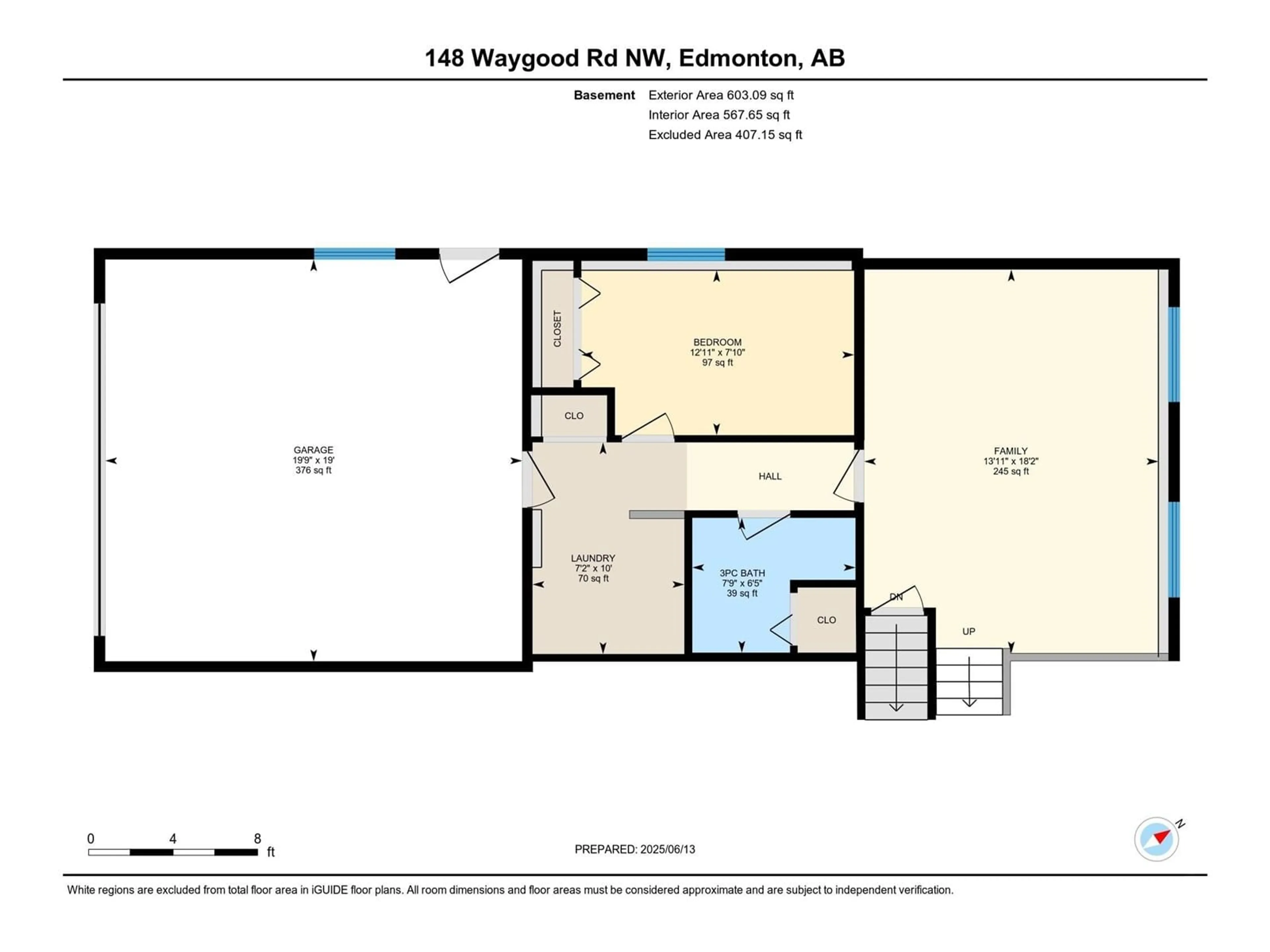 Floor plan for 148 WAYGOOD RD, Edmonton Alberta T5T5M1
