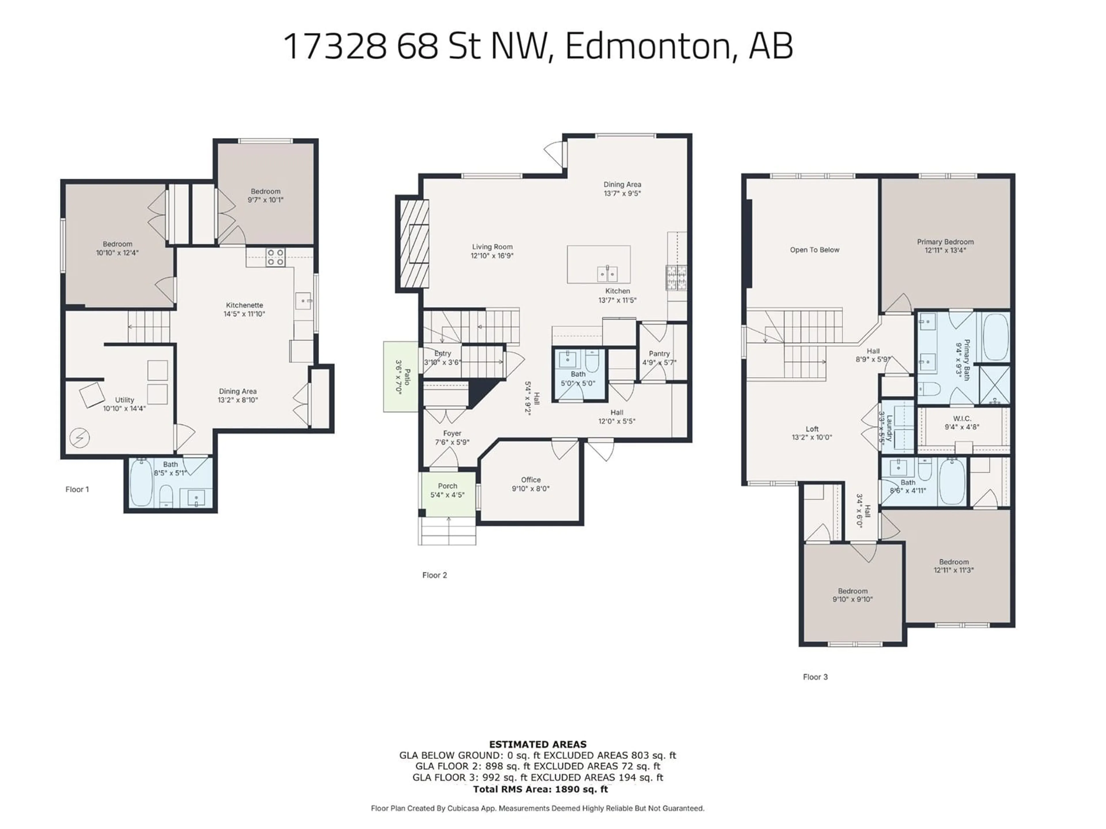 Floor plan for 17328 68 ST, Edmonton Alberta T5Z0W4