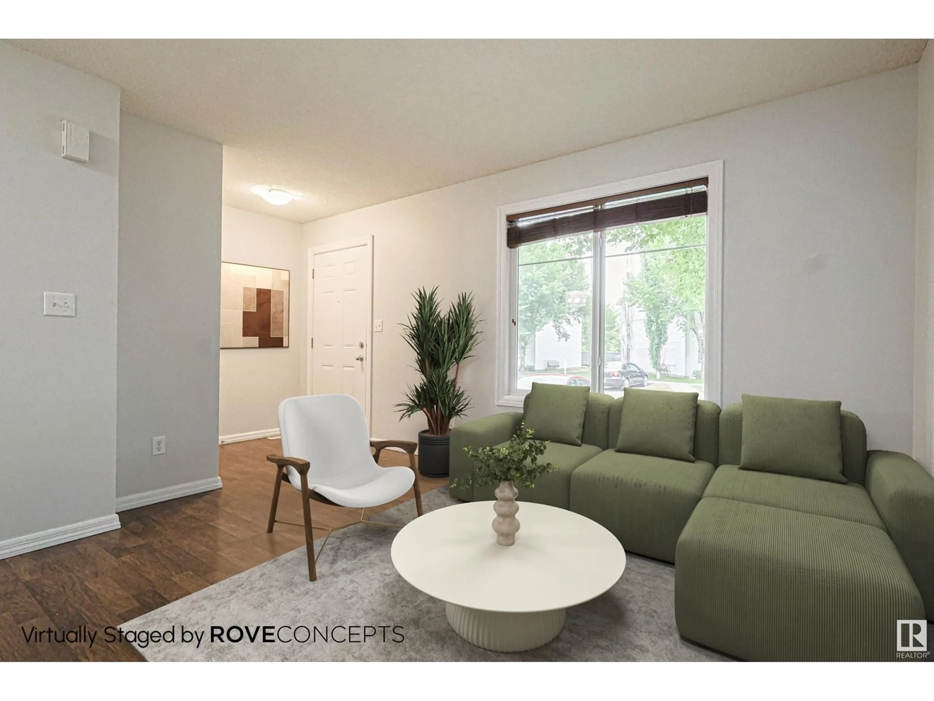 Living room with furniture, unknown for #9 - 1404 HERMITAGE RD, Edmonton Alberta T5A0P5
