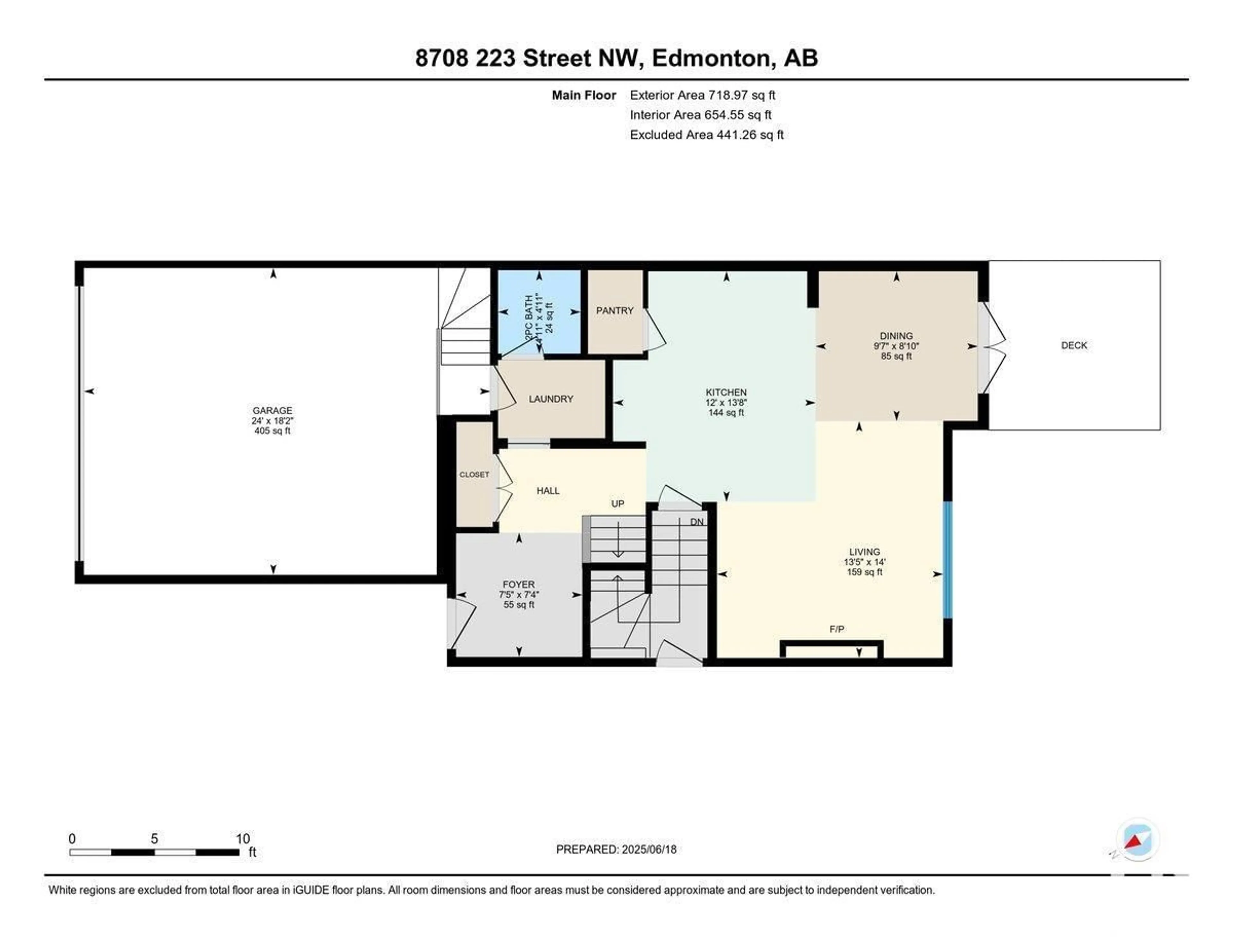 Floor plan for NW - 8708 223 ST, Edmonton Alberta T5T7L6