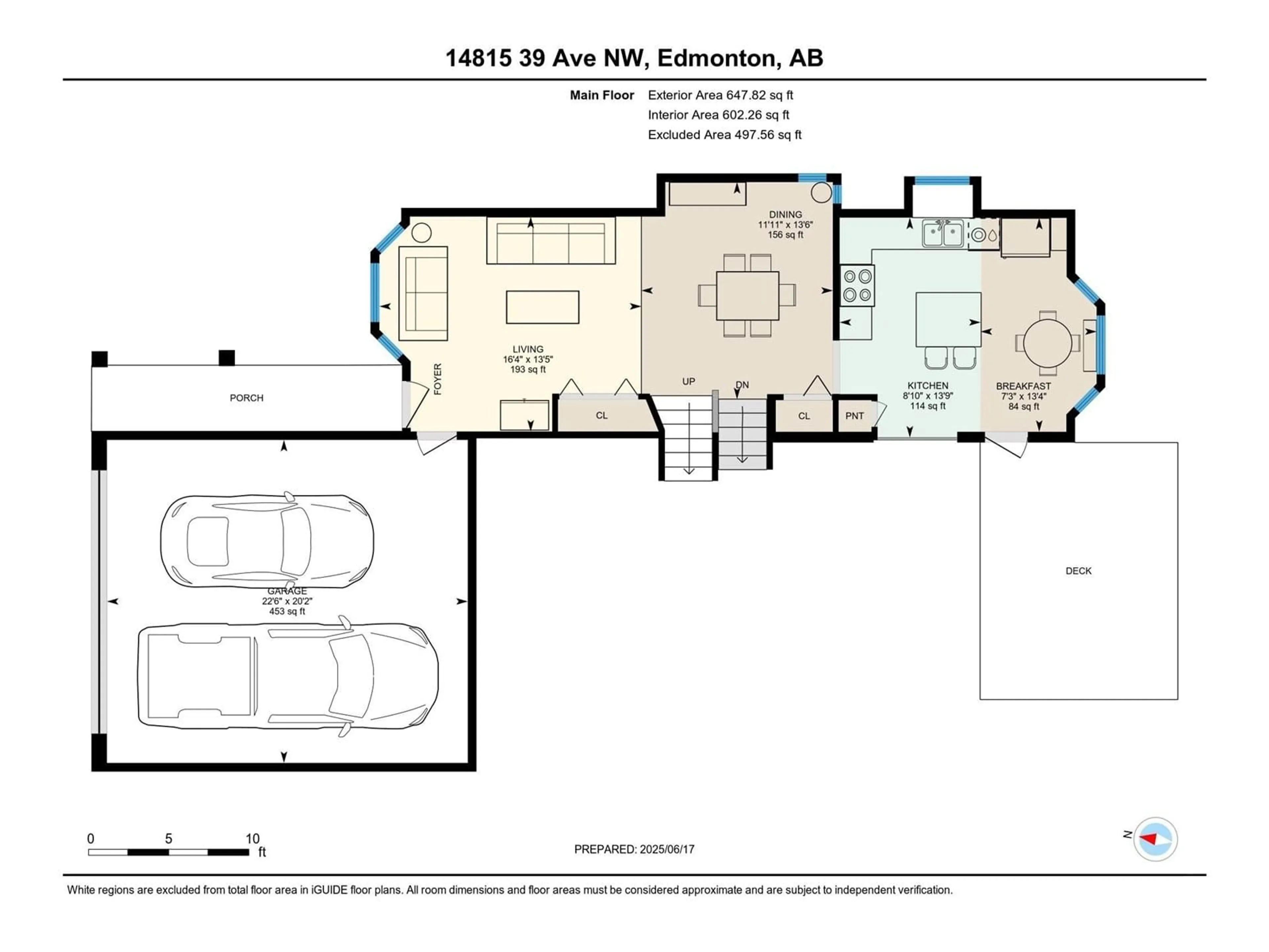 Floor plan for NW - 14815 39 AV, Edmonton Alberta T6R1J6