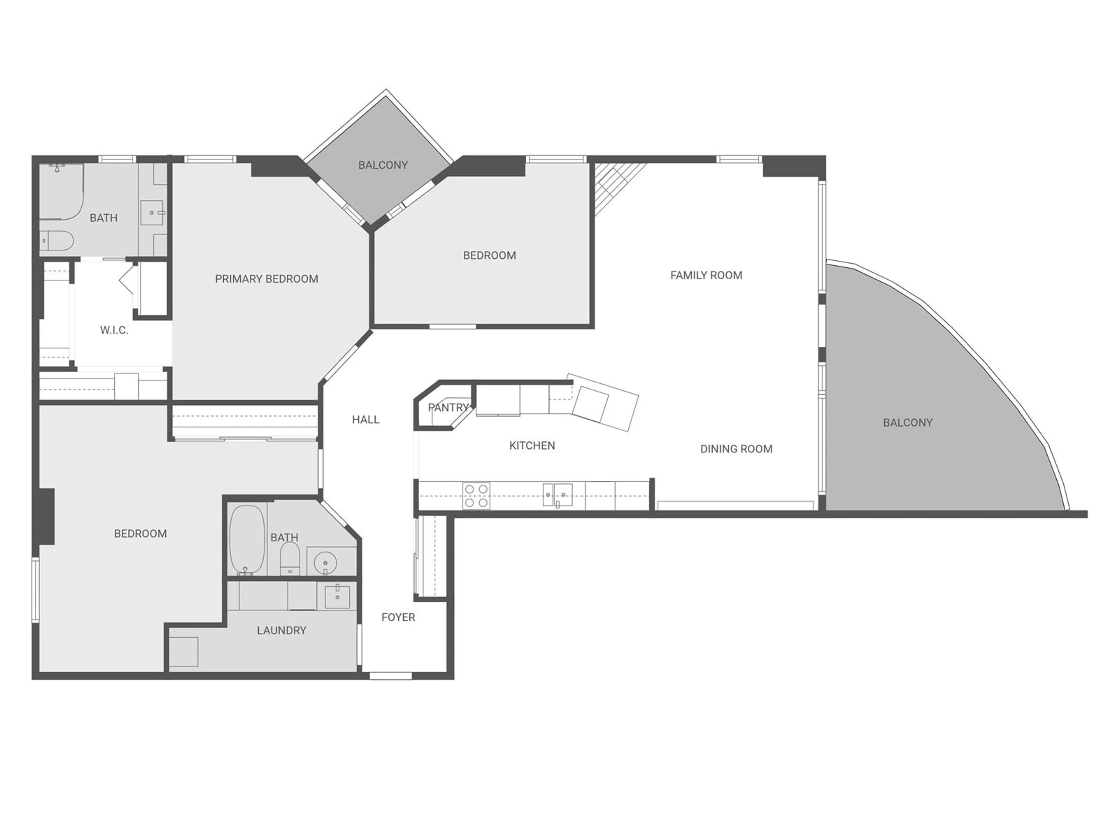 Floor plan for #204 - 9708 110 ST, Edmonton Alberta T5K2W3