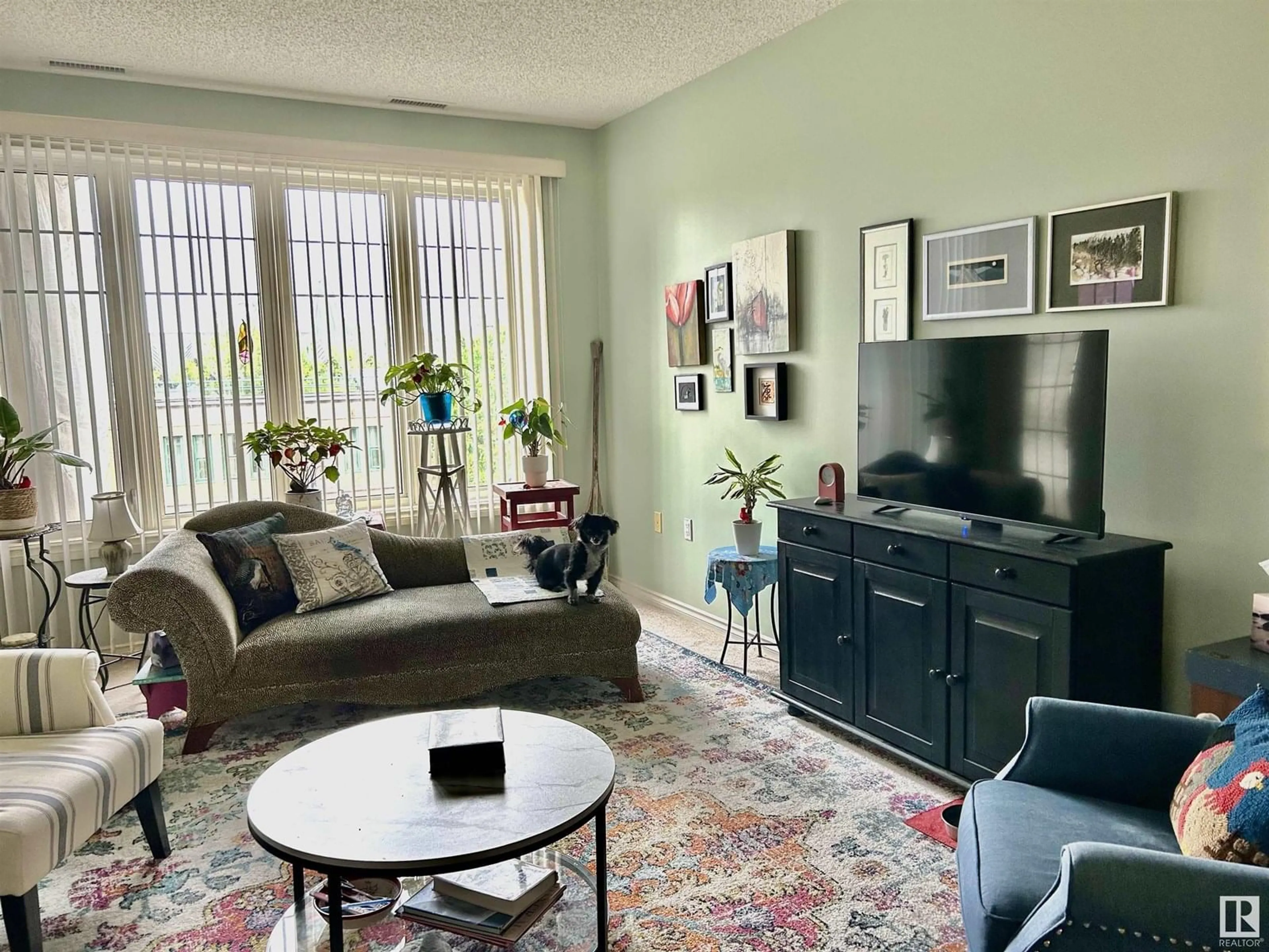 Living room with furniture, unknown for #214 - 9820 165 ST, Edmonton Alberta T5P0N3