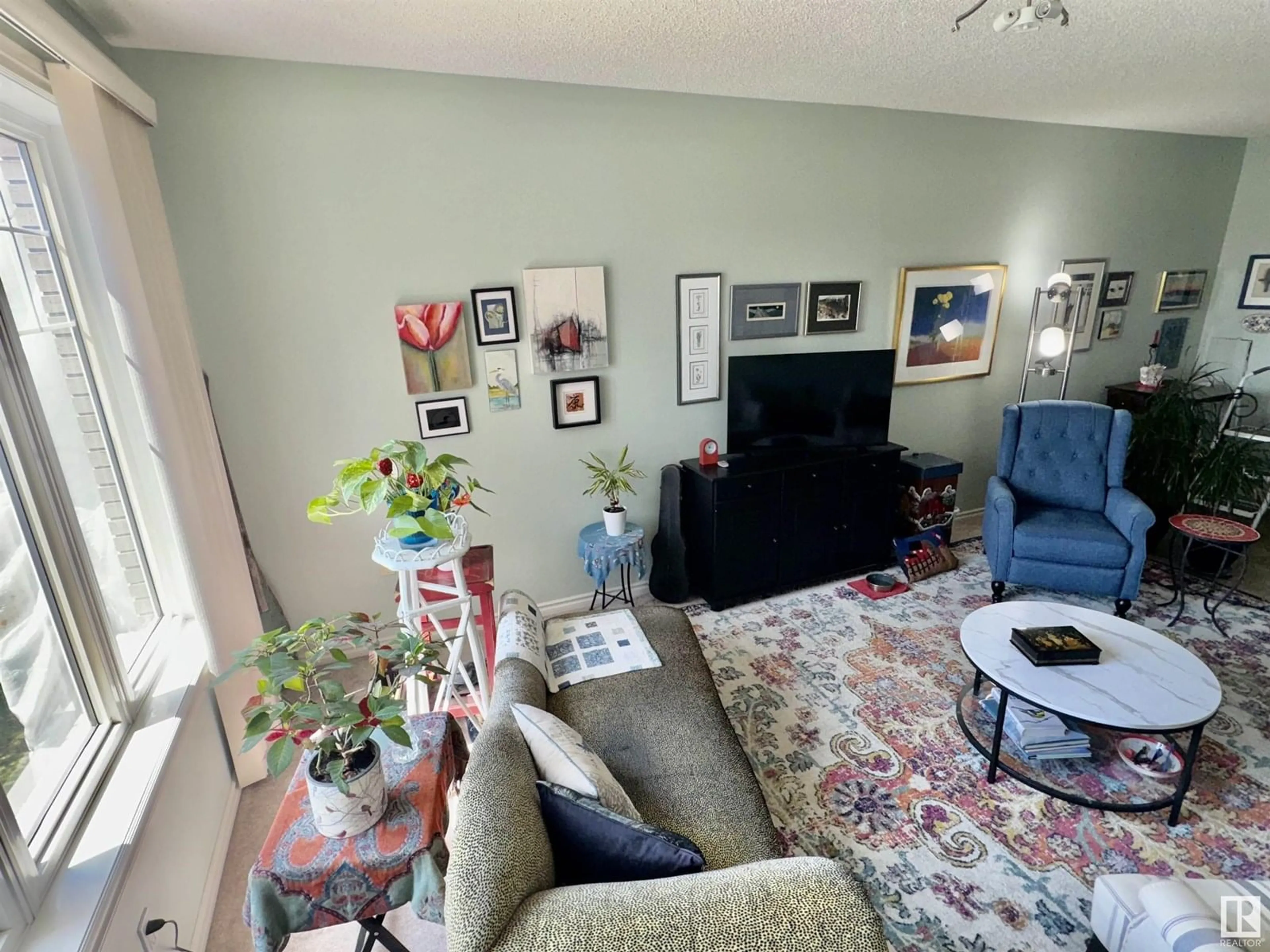 Living room with furniture, unknown for #214 - 9820 165 ST, Edmonton Alberta T5P0N3