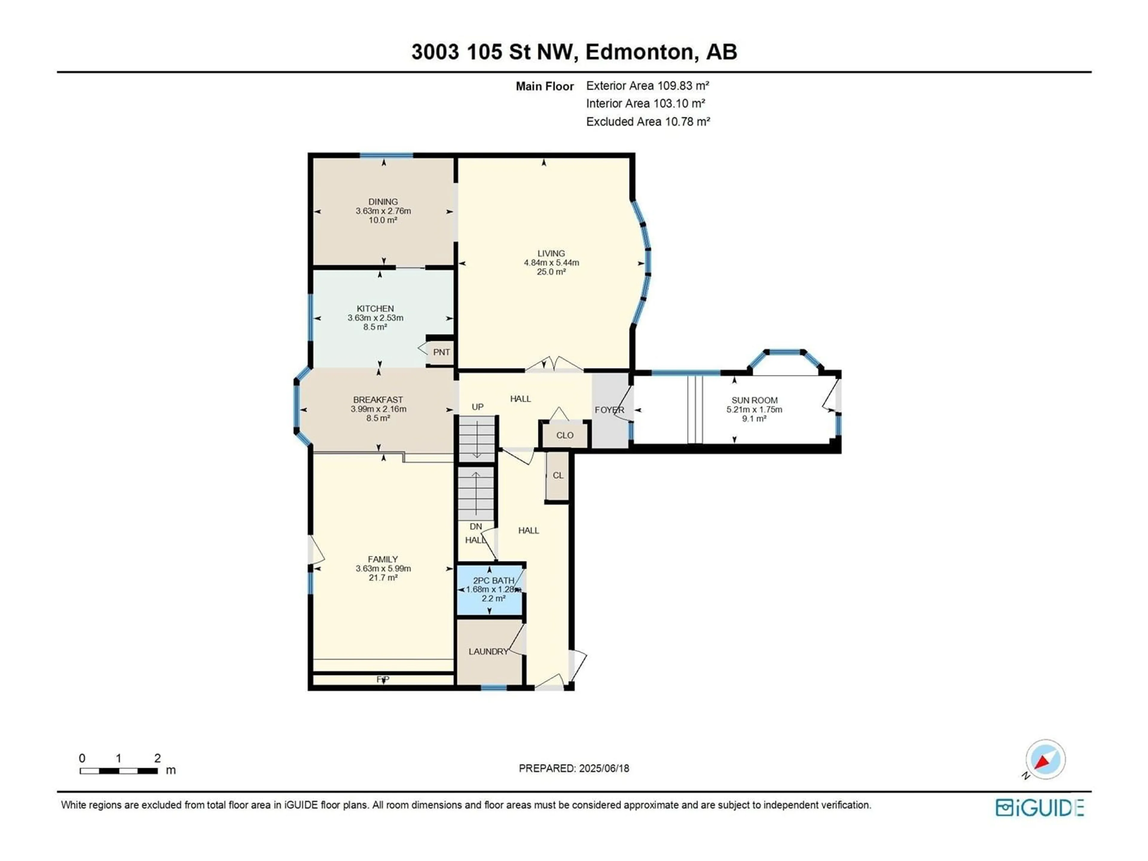 Floor plan for NW - 3003 105 ST, Edmonton Alberta T6J2Z7