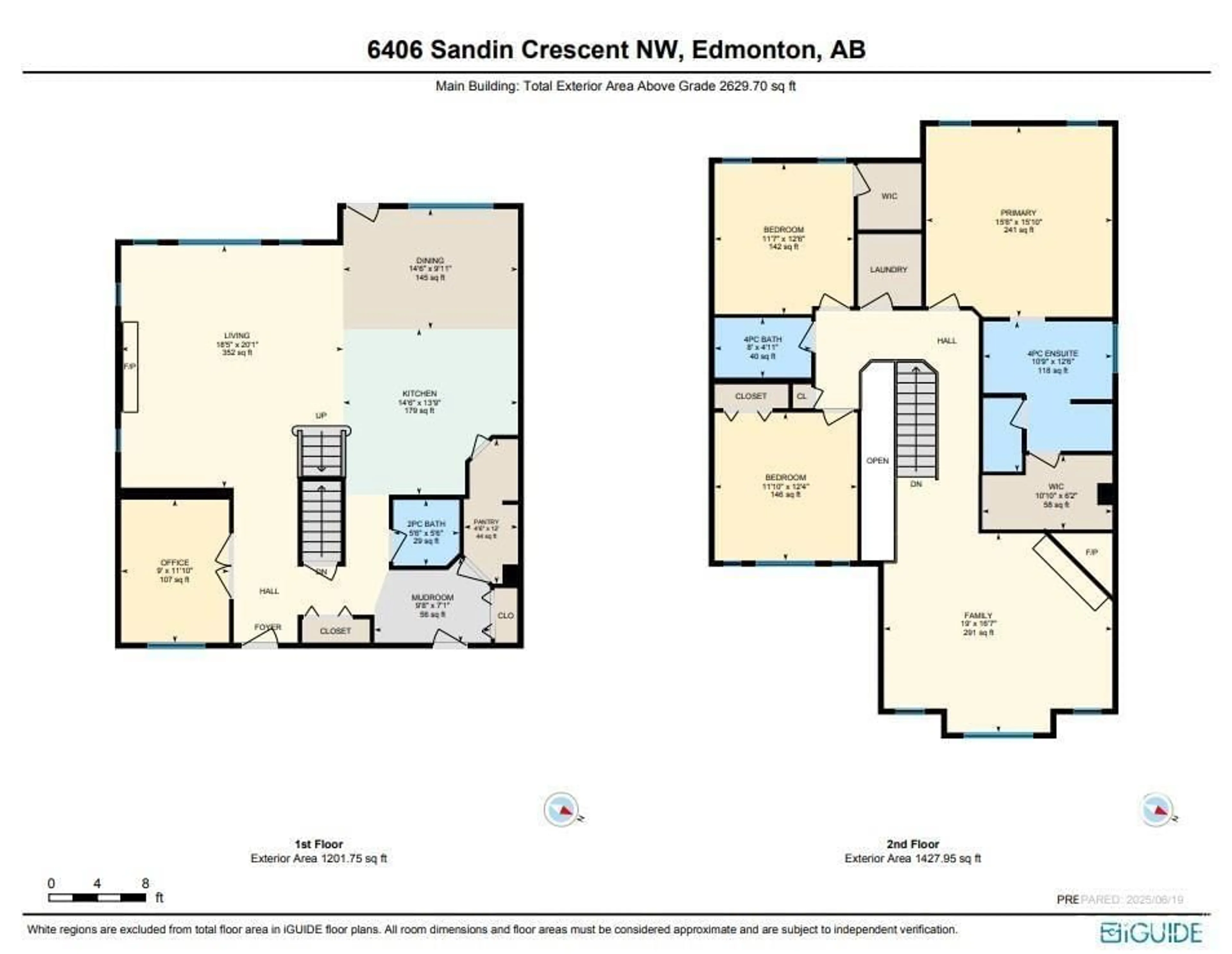 Floor plan for 6406 SANDIN CR, Edmonton Alberta T6R0E9