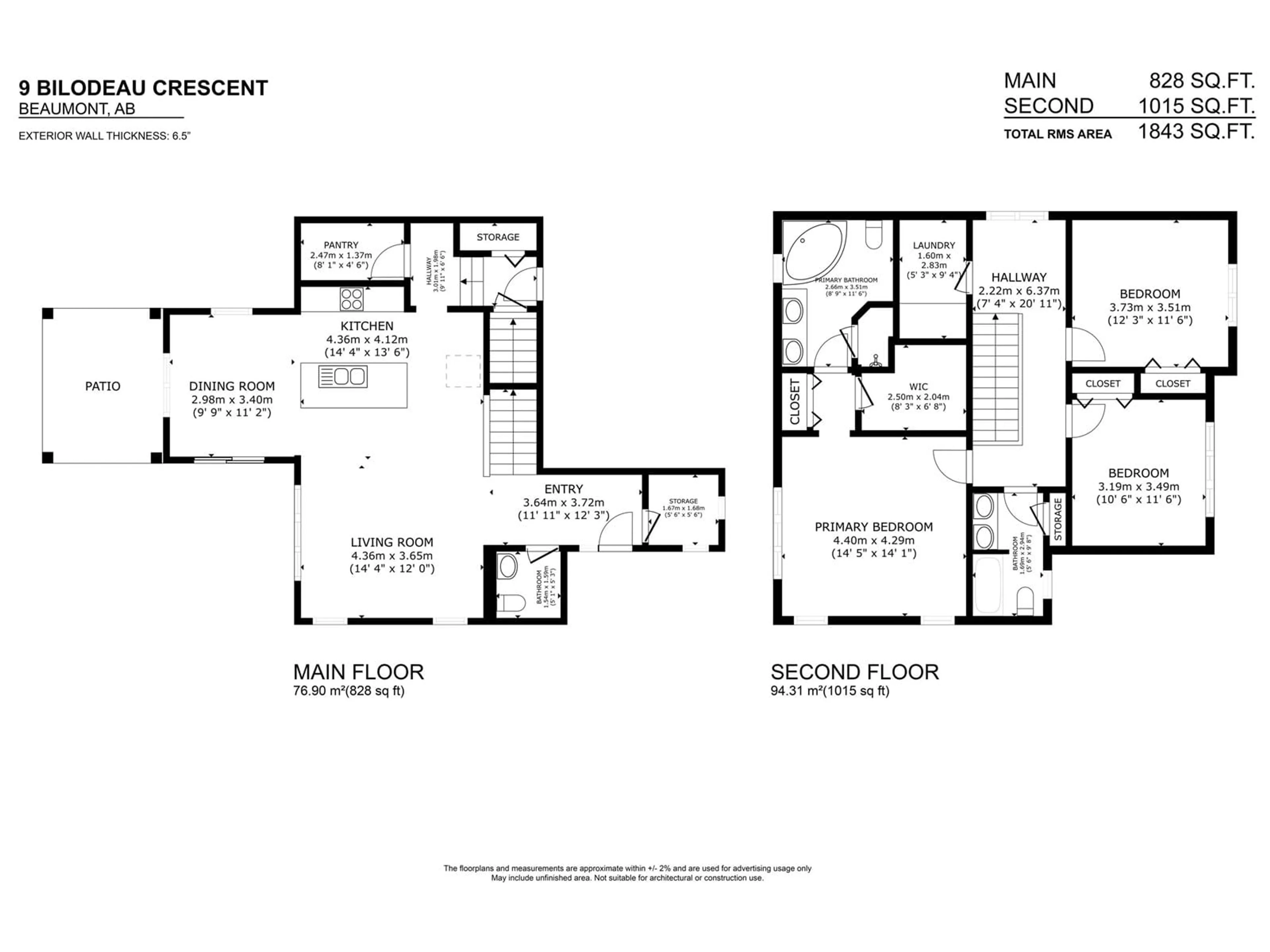 Floor plan for 9 BILODEAU CR, Beaumont Alberta T4X2C9