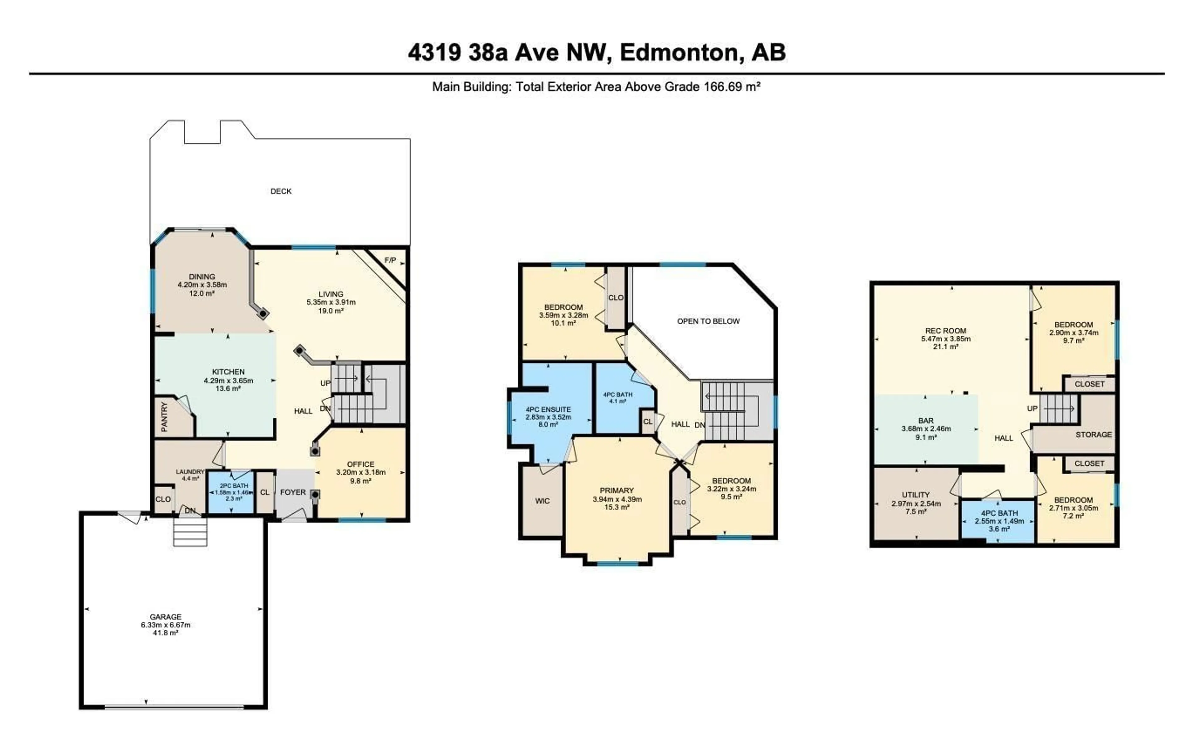Floor plan for 4319 38A AV, Edmonton Alberta T6L6Z5