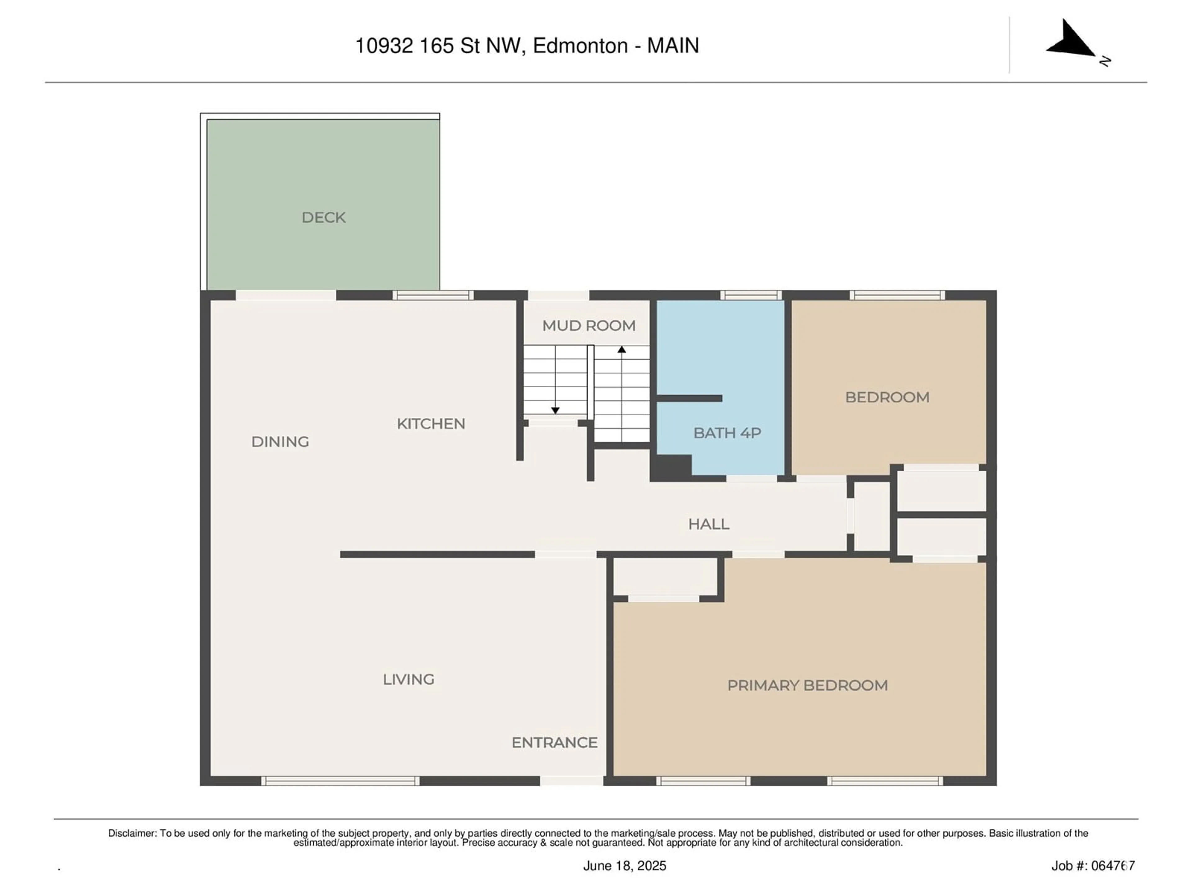 Floor plan for NW - 10932 165 ST, Edmonton Alberta T5P3T7