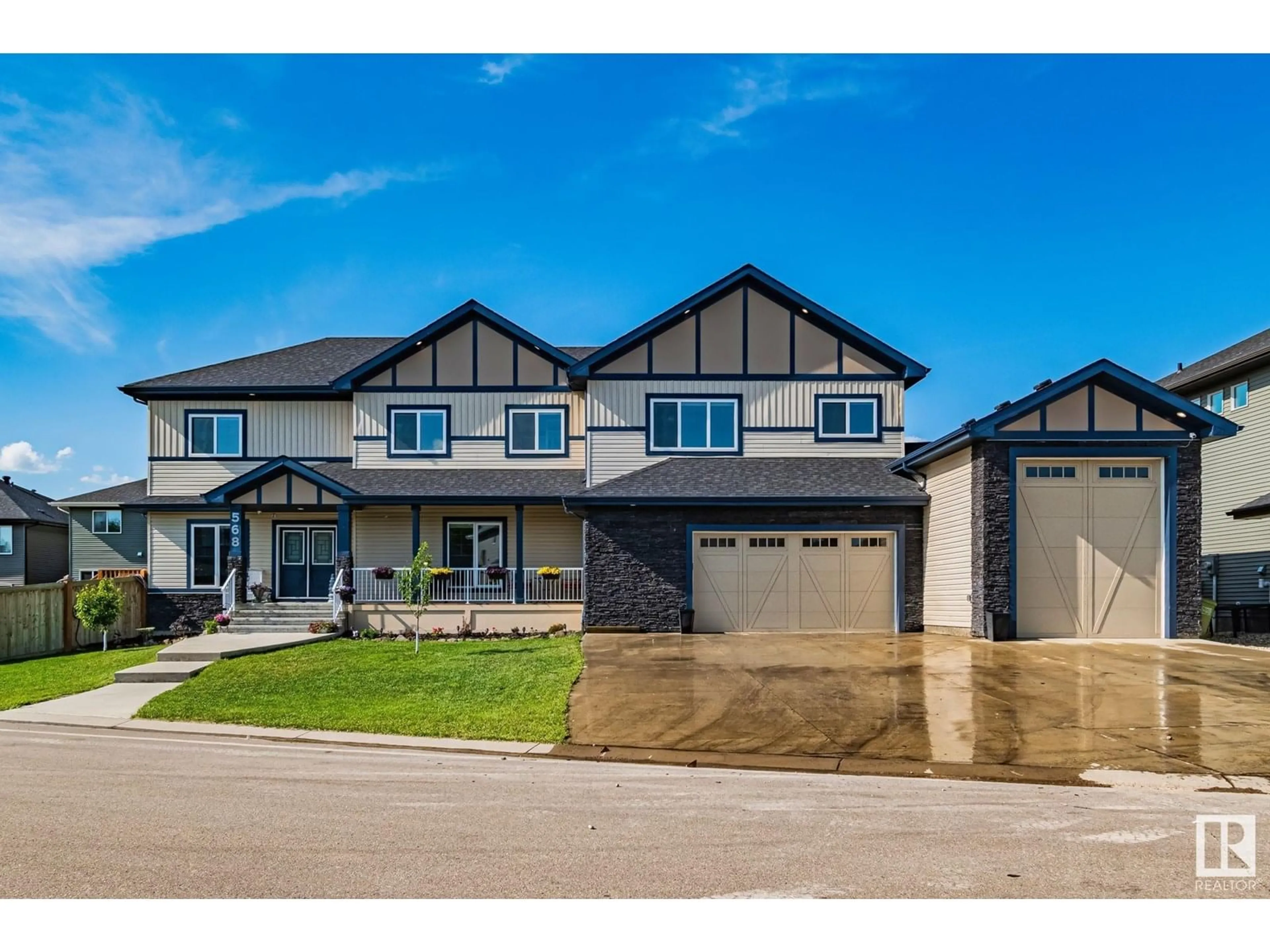 Home with brick exterior material, street for 568 MERLIN LANDING LD, Edmonton Alberta T5S0L9