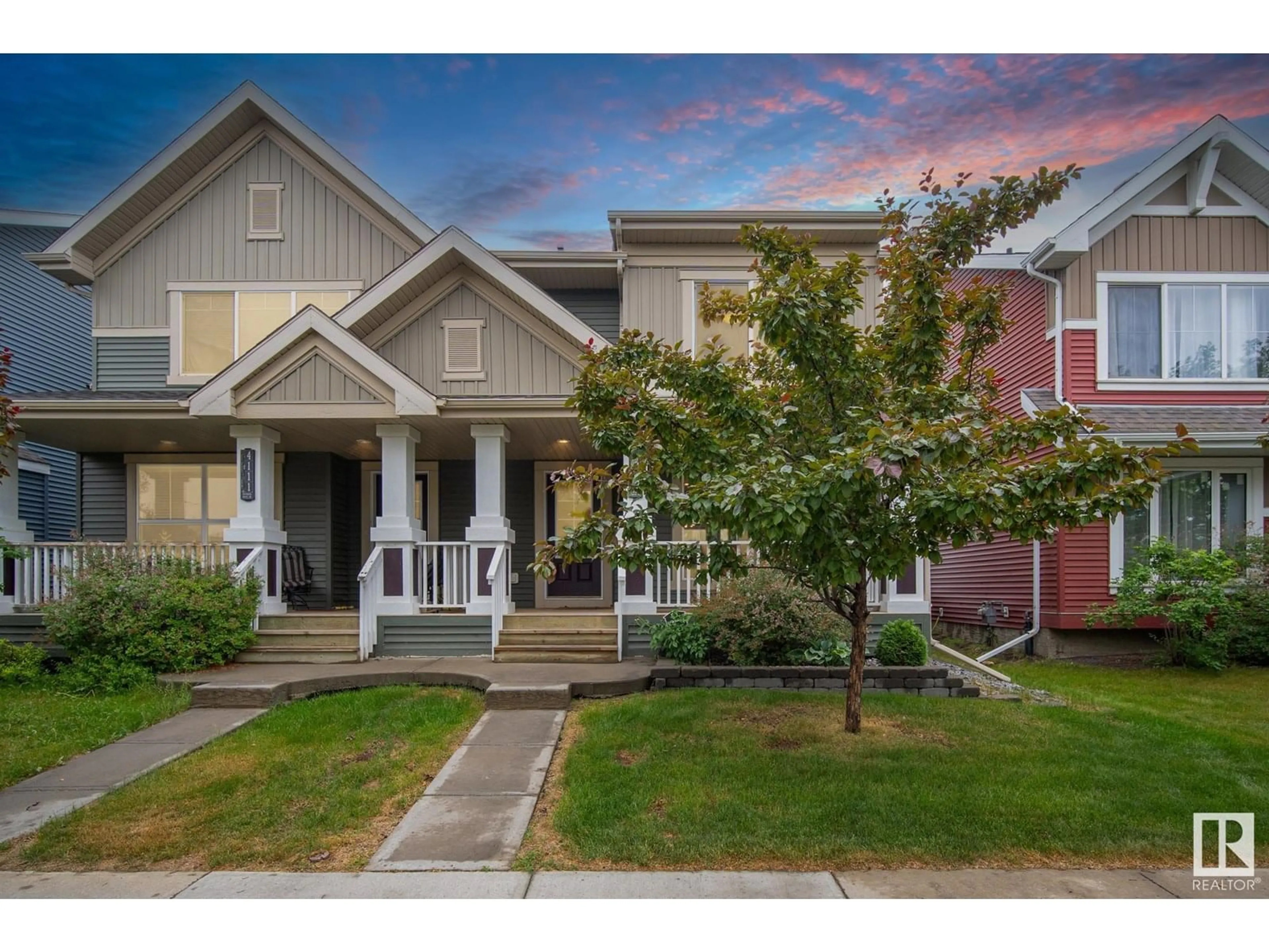 Home with vinyl exterior material, street for 4113 ORCHARDS DR, Edmonton Alberta T6X0X8