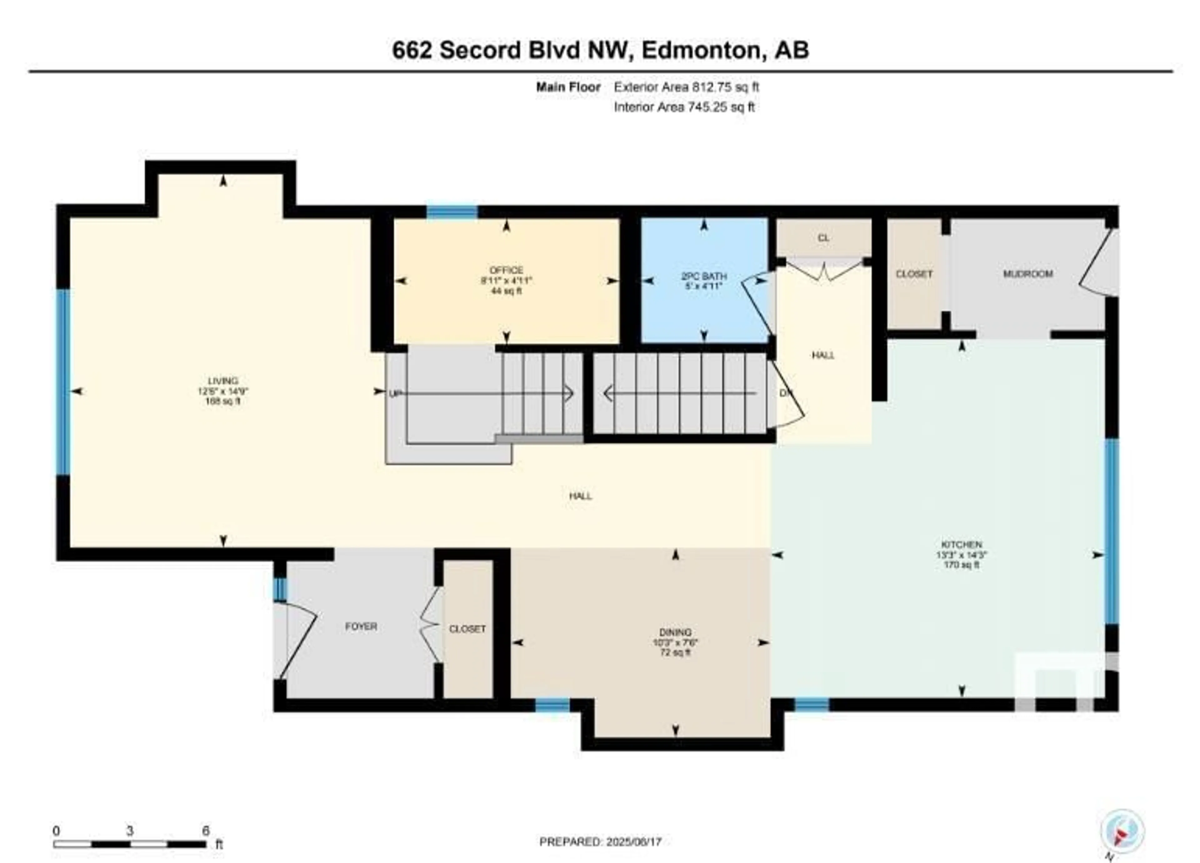Floor plan for 662 SECORD BV, Edmonton Alberta T5T6Z6